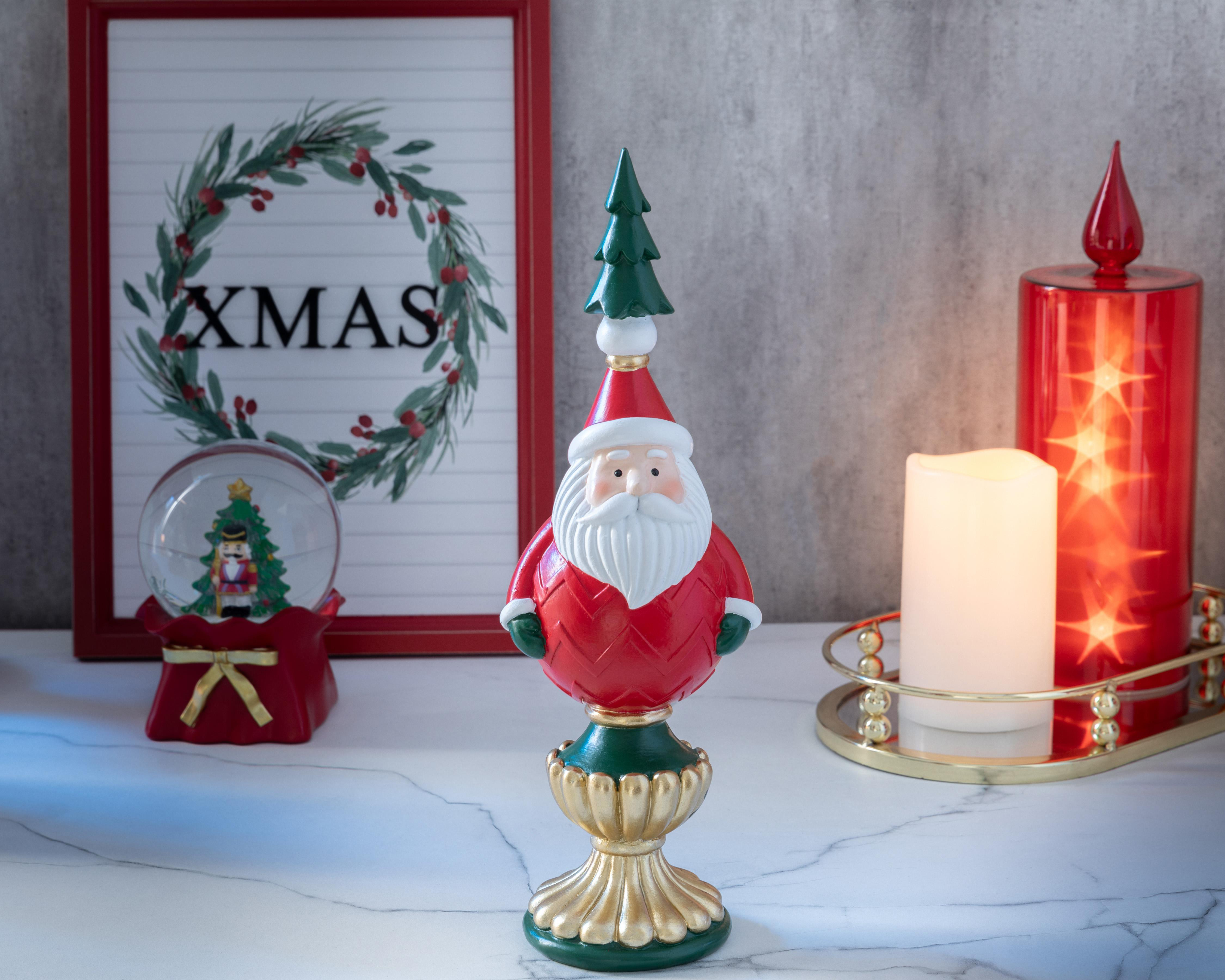 Foto 5 | Figura Decorativa de Navidad Santa Pino de Resina