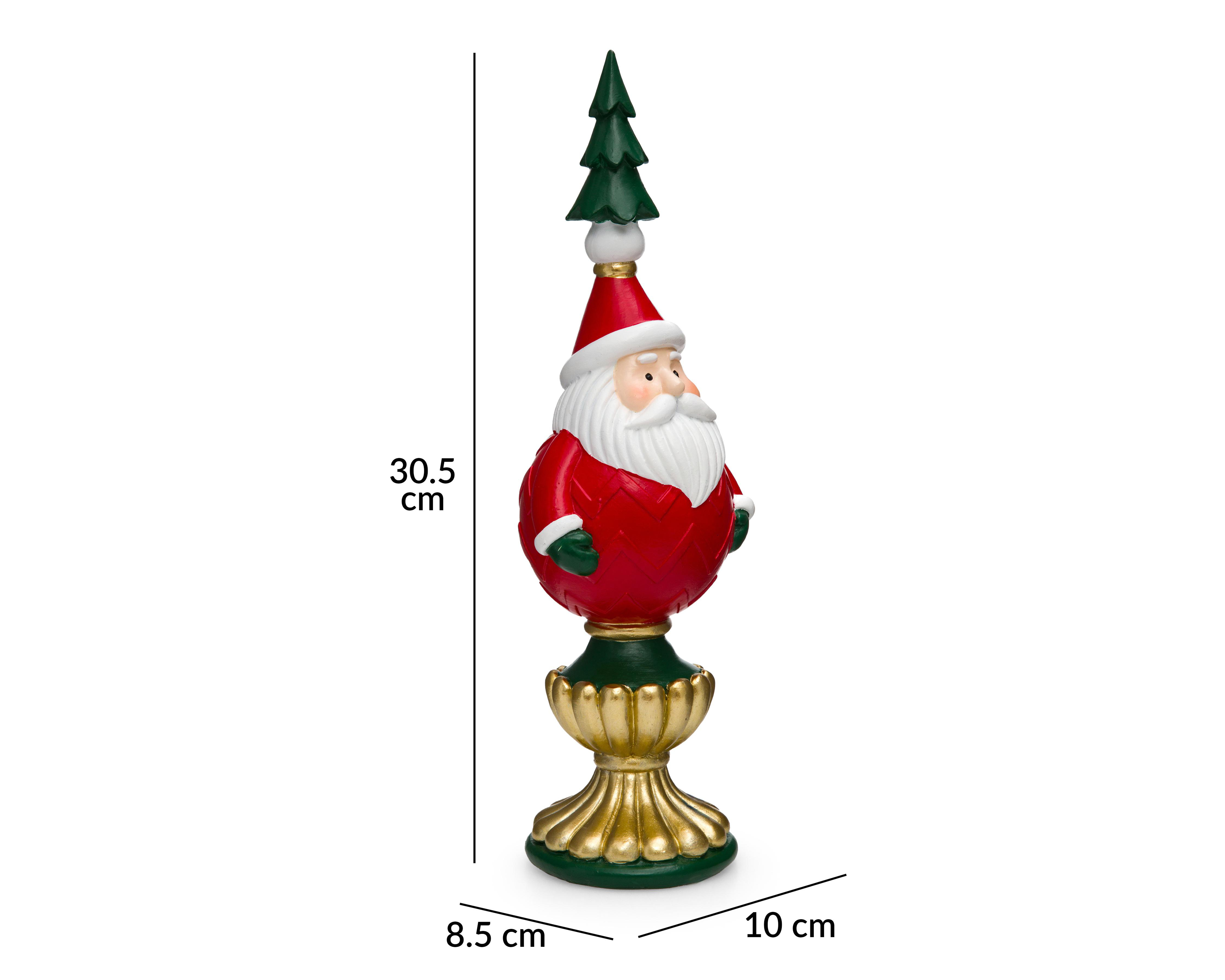 Foto 7 pulgar | Figura Decorativa de Navidad Santa Pino de Resina