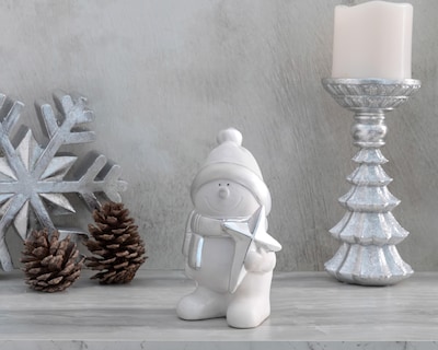 Foto 5 | Figura Decorativa Mono de Nieve de Navidad Cassie de Cerámica