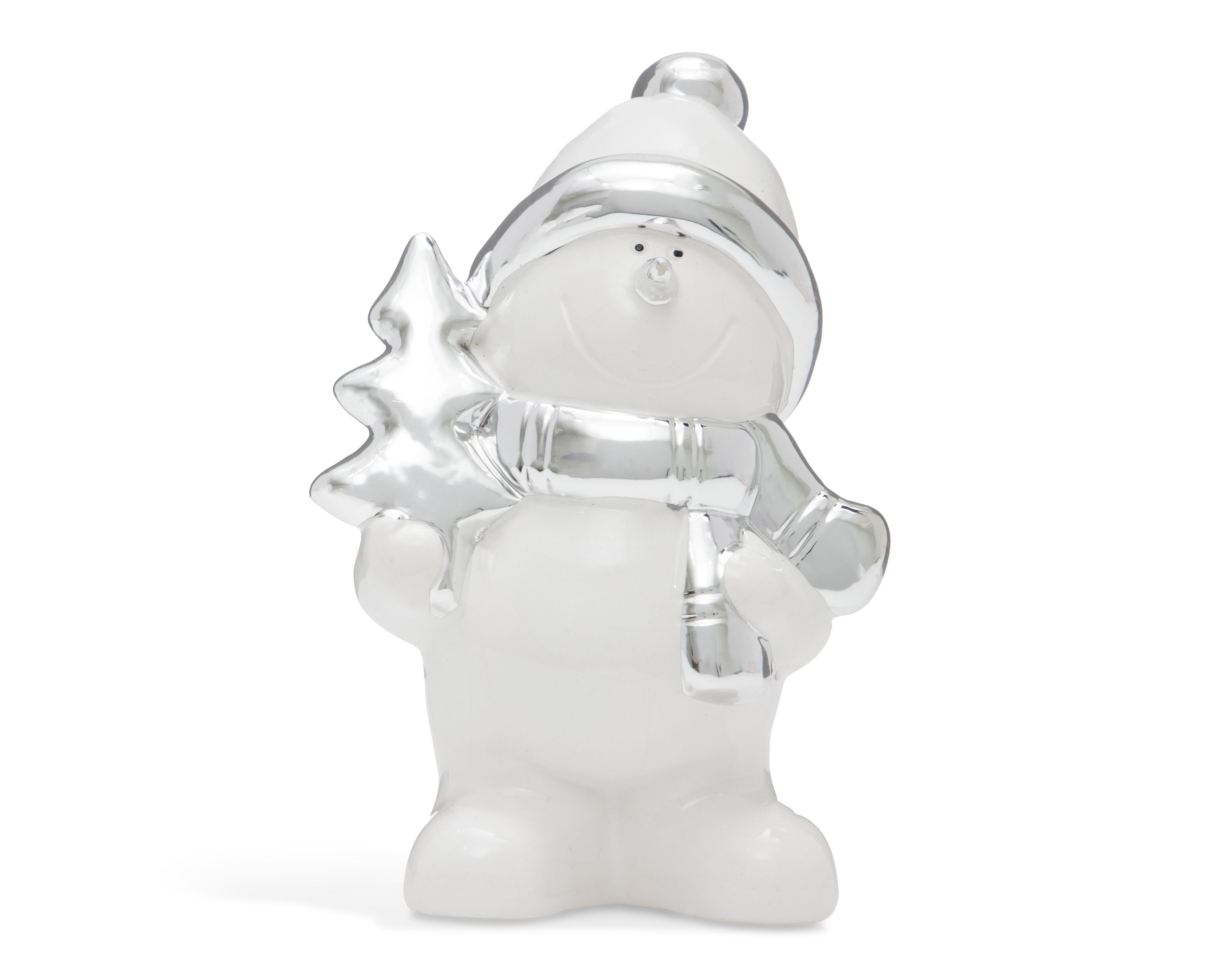 Foto 4 pulgar | Escultura de Hombre de Nieve de Navidad Cassie B de Cerámica