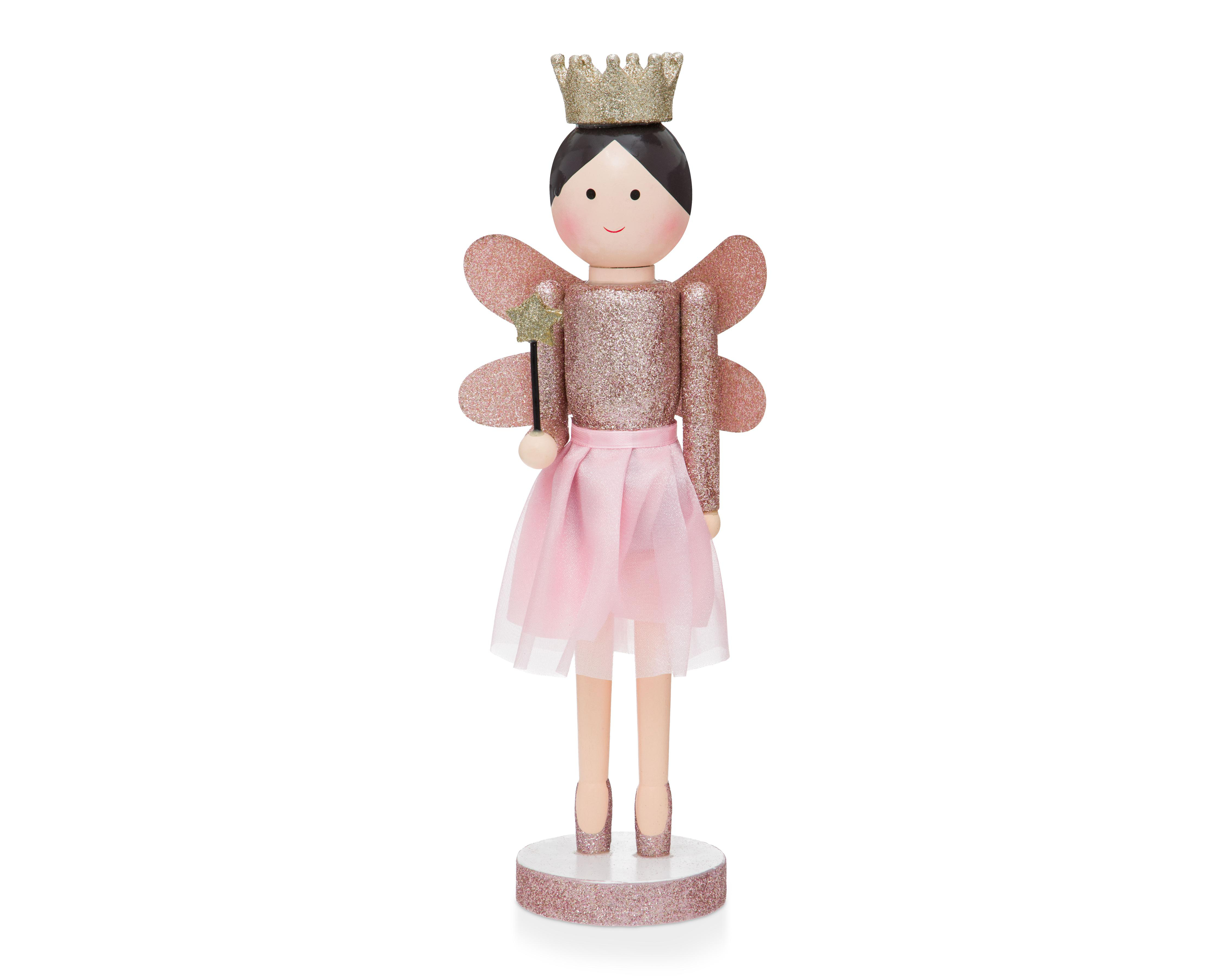 Foto 3 | Figura Decorativa Hada de Navidad Princess de Madera