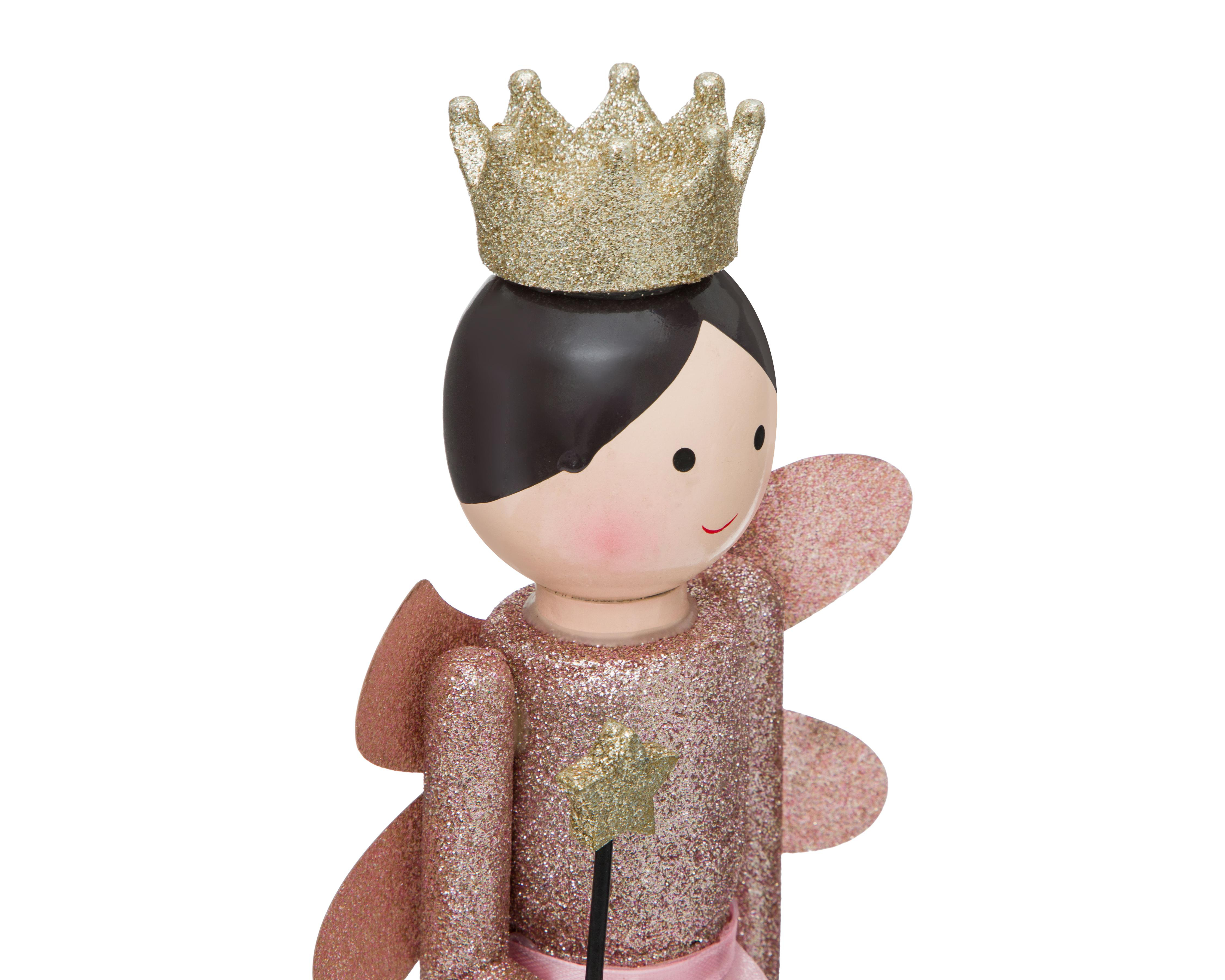 Foto 4 | Figura Decorativa Hada de Navidad Princess de Madera