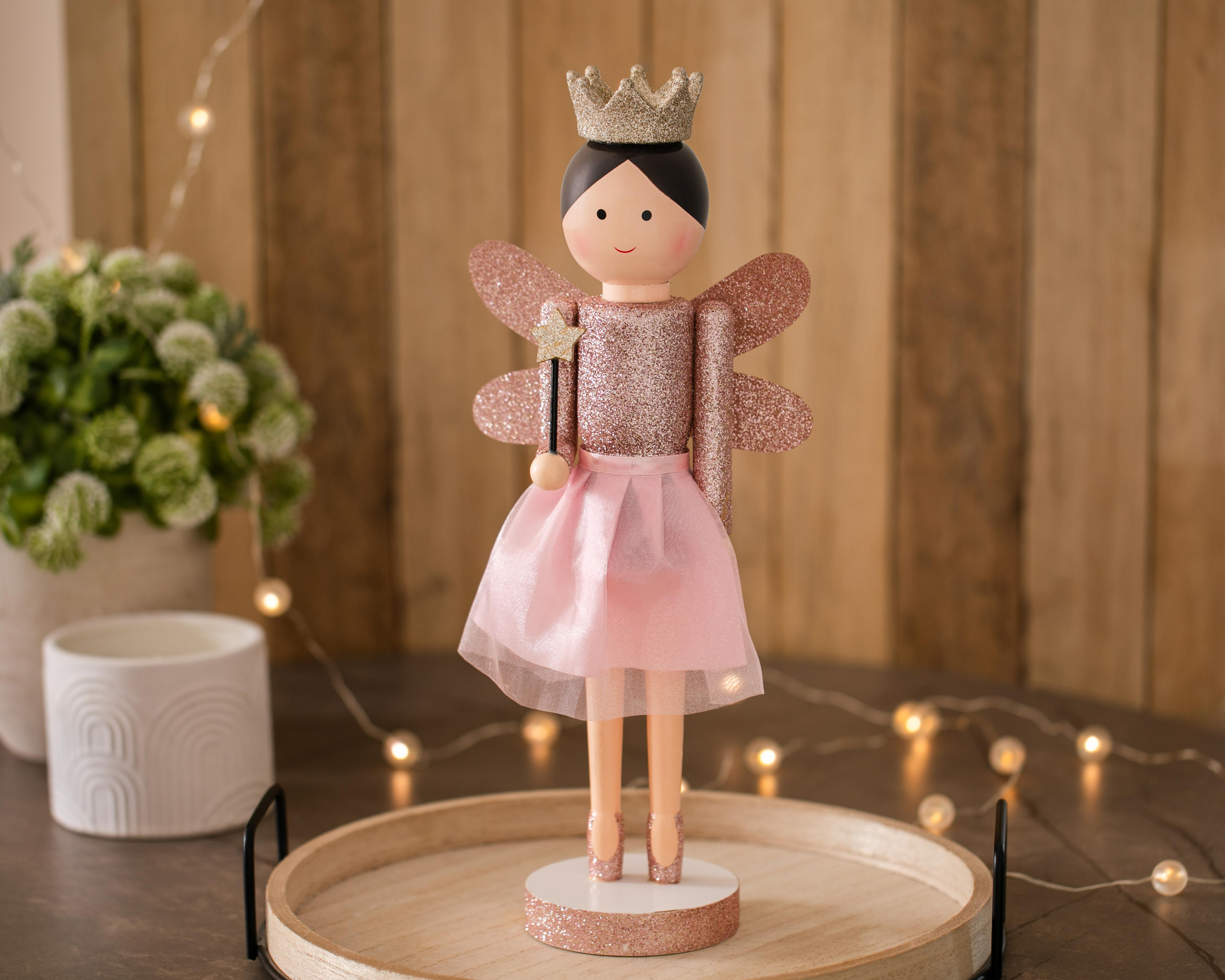 Foto 5 | Figura Decorativa Hada de Navidad Princess de Madera
