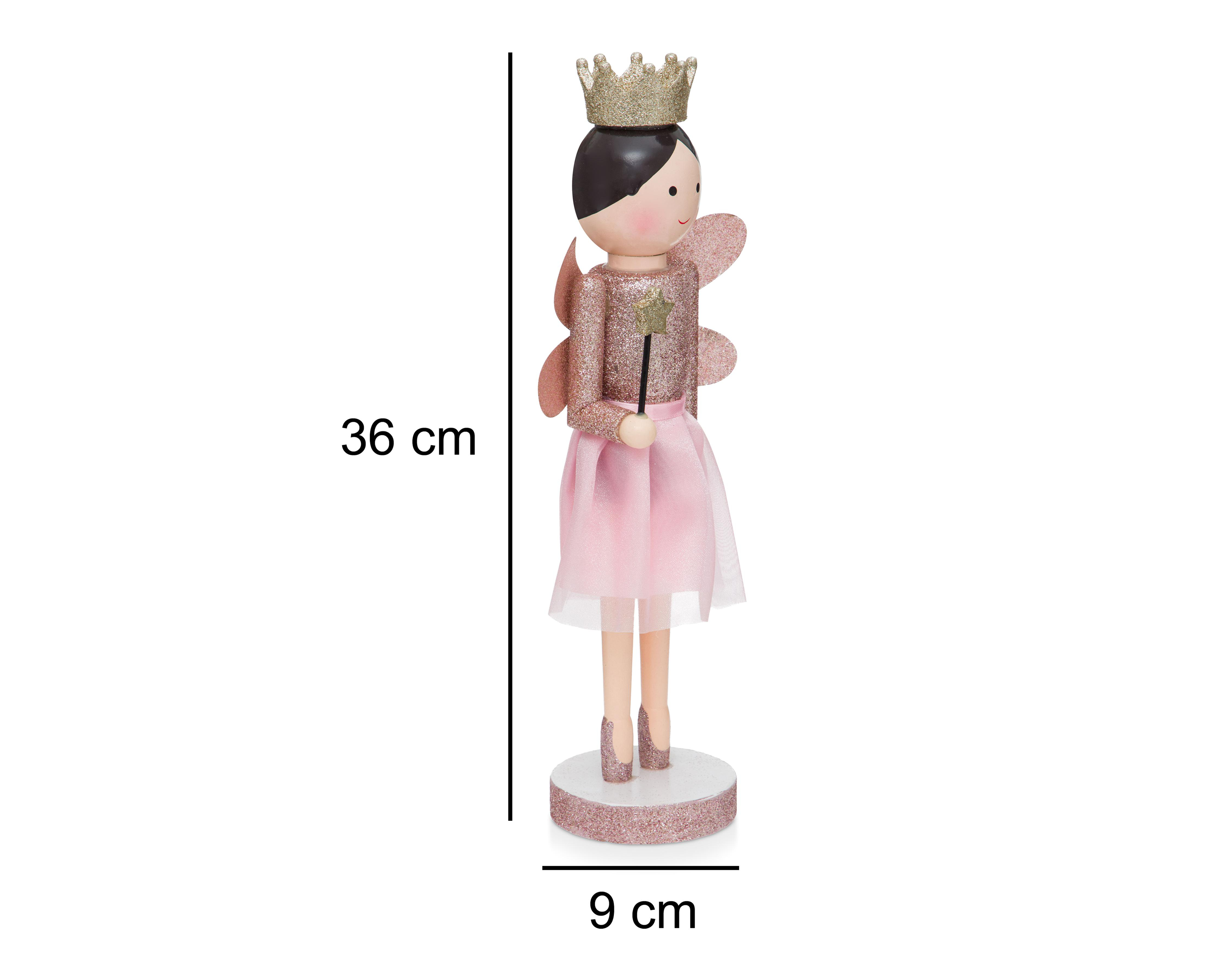 Foto 6 | Figura Decorativa Hada de Navidad Princess de Madera