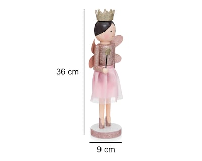 Foto 6 | Figura Decorativa Hada de Navidad Princess de Madera