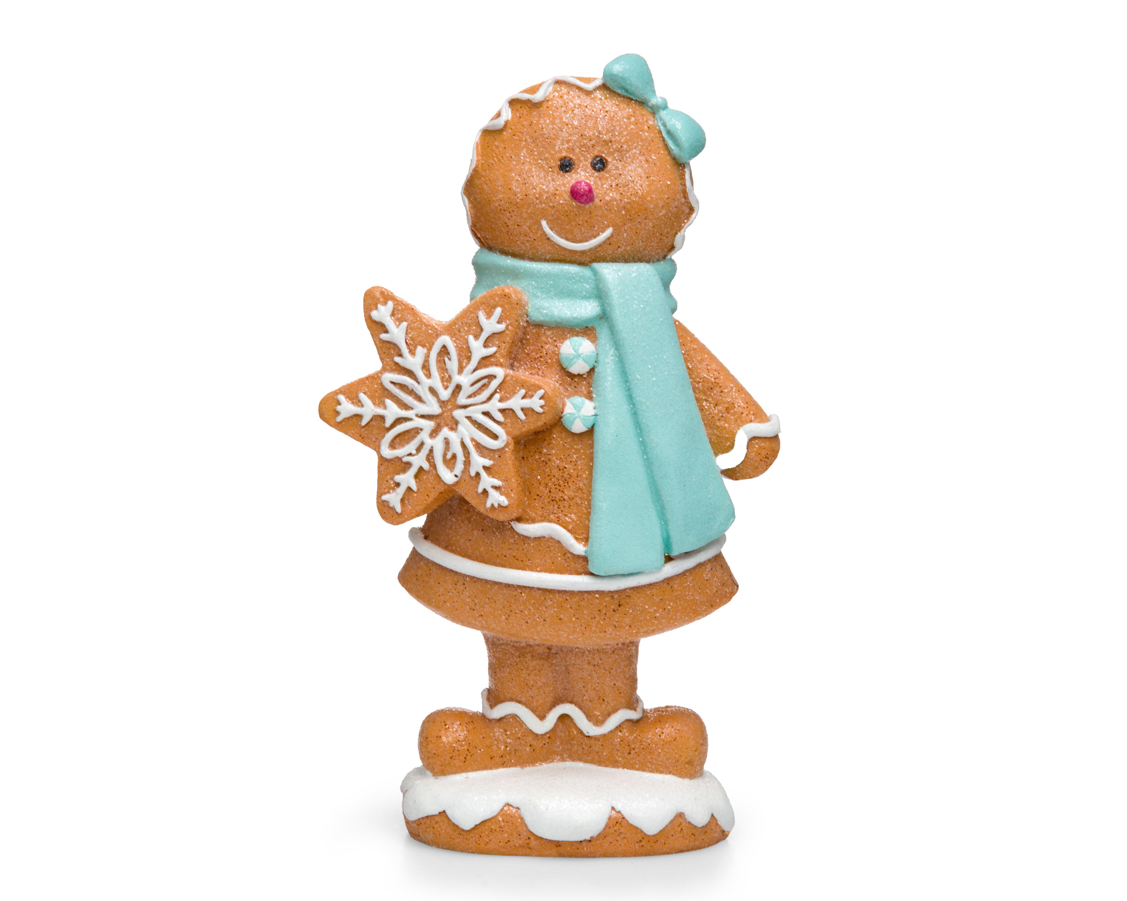 Foto 4 pulgar | Escultura de Galleta de Jengibre de Navidad Miss Gingery de Resina