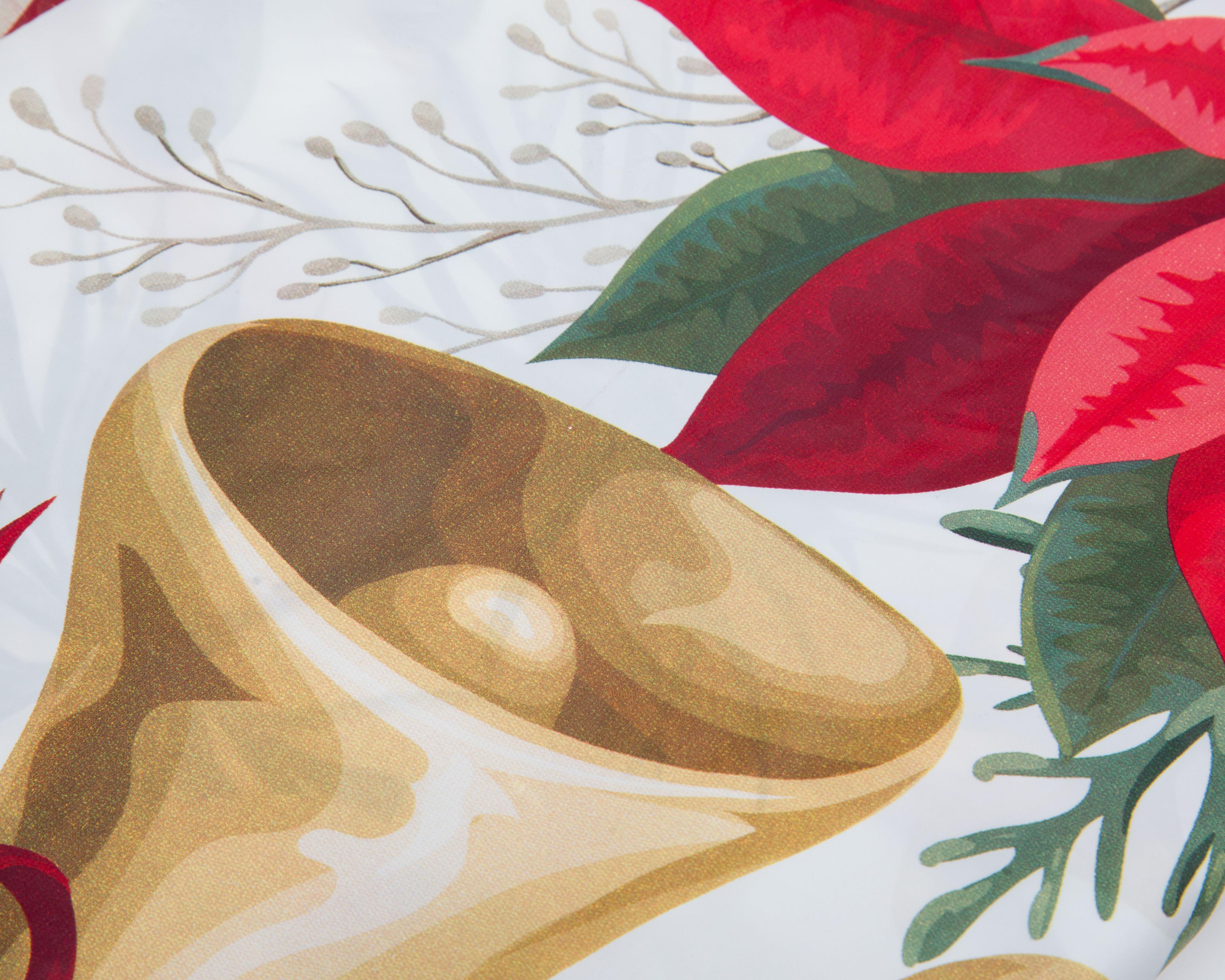 Foto 4 pulgar | Mantel para Mesa Navideño Starhaus Poinsettia 260 x 152 cm