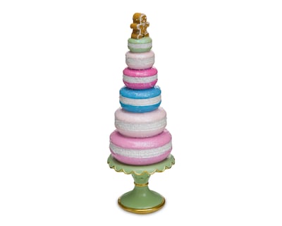 Foto 1 | Figura Decorativa Pino de Navidad Macarrones de Resina