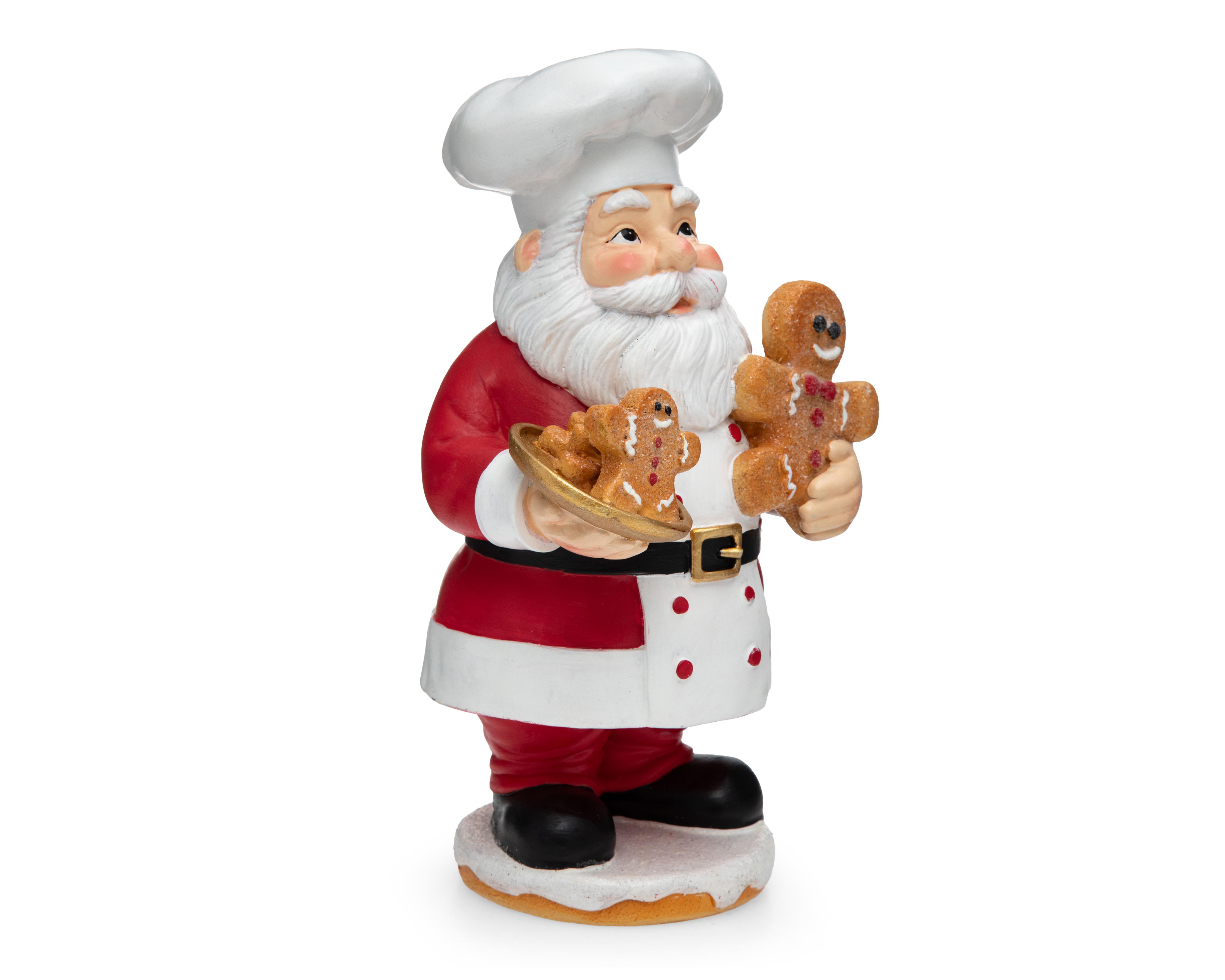 Foto 2 pulgar | Figura de Papá Noel de Navidad Santa Cocinero de Resina