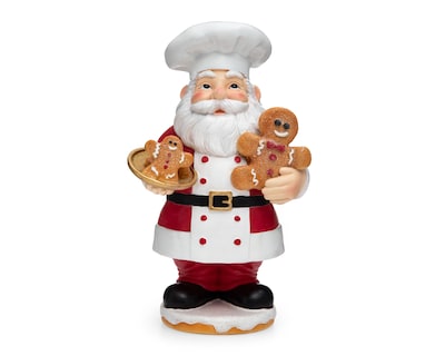 Foto 3 | Figura de Papá Noel de Navidad Santa Cocinero de Resina