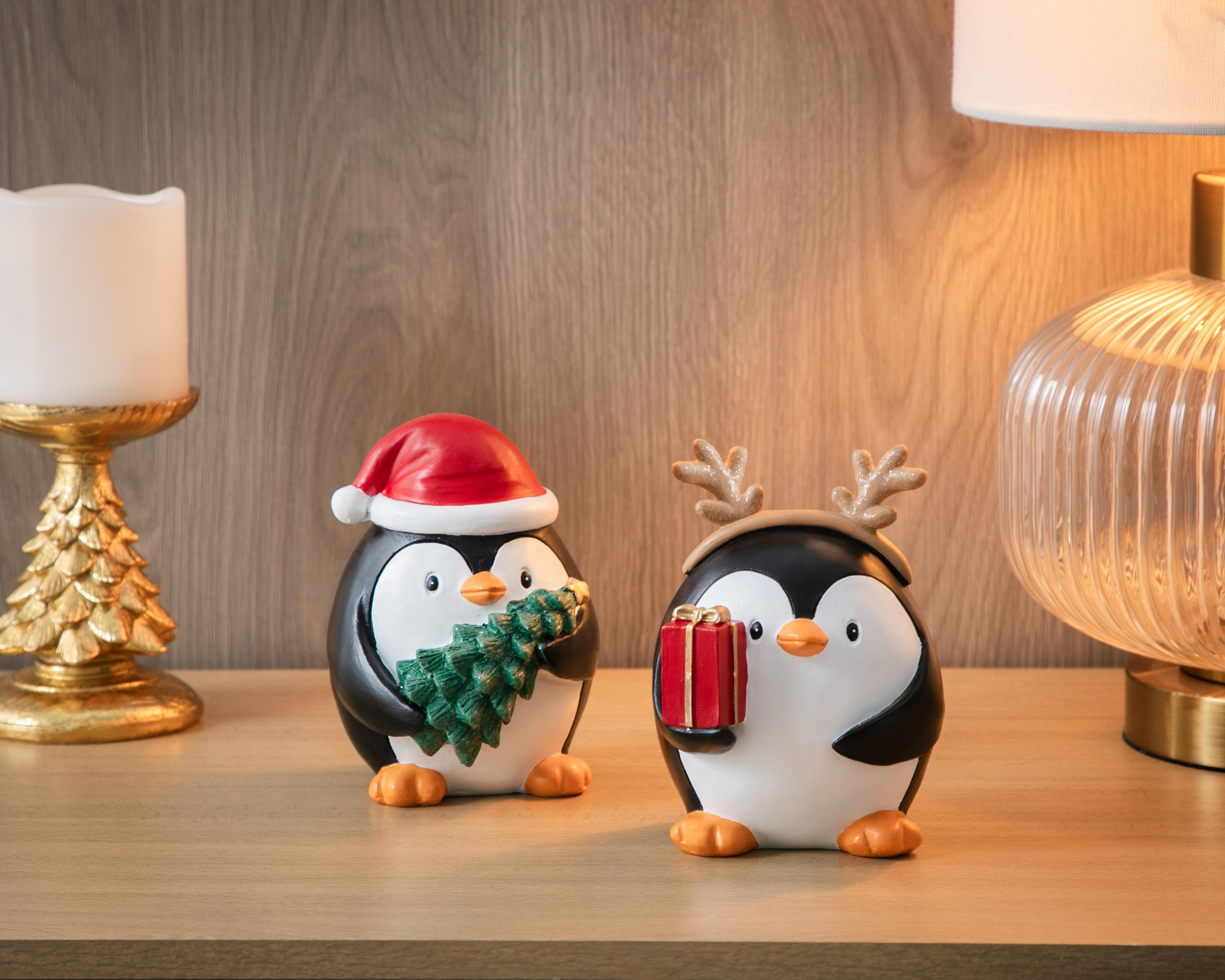 Foto 6 pulgar | Figura Decorativa Pingüino de Navidad Patty de Resina