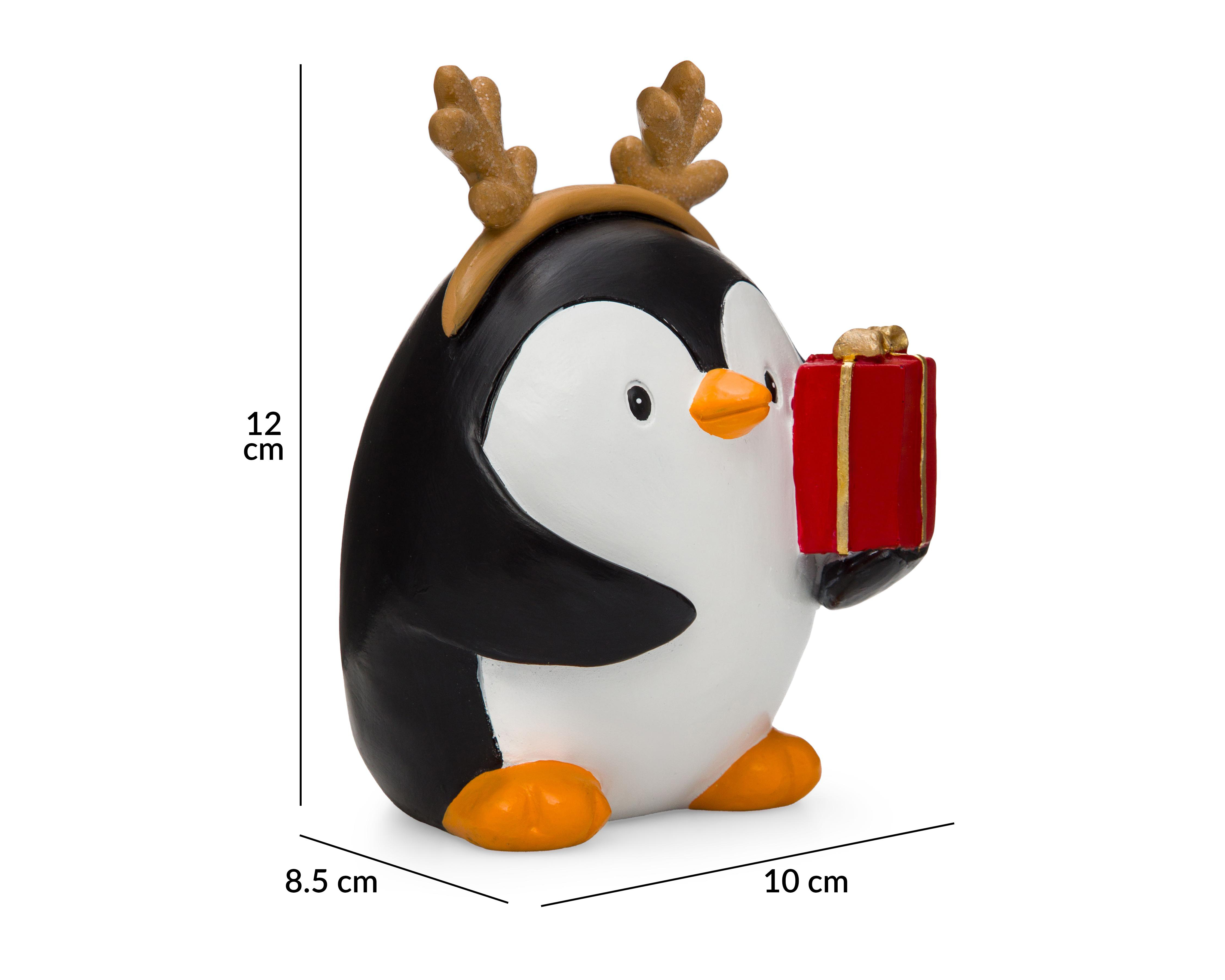 Foto 7 pulgar | Figura Decorativa Pingüino de Navidad Patty de Resina