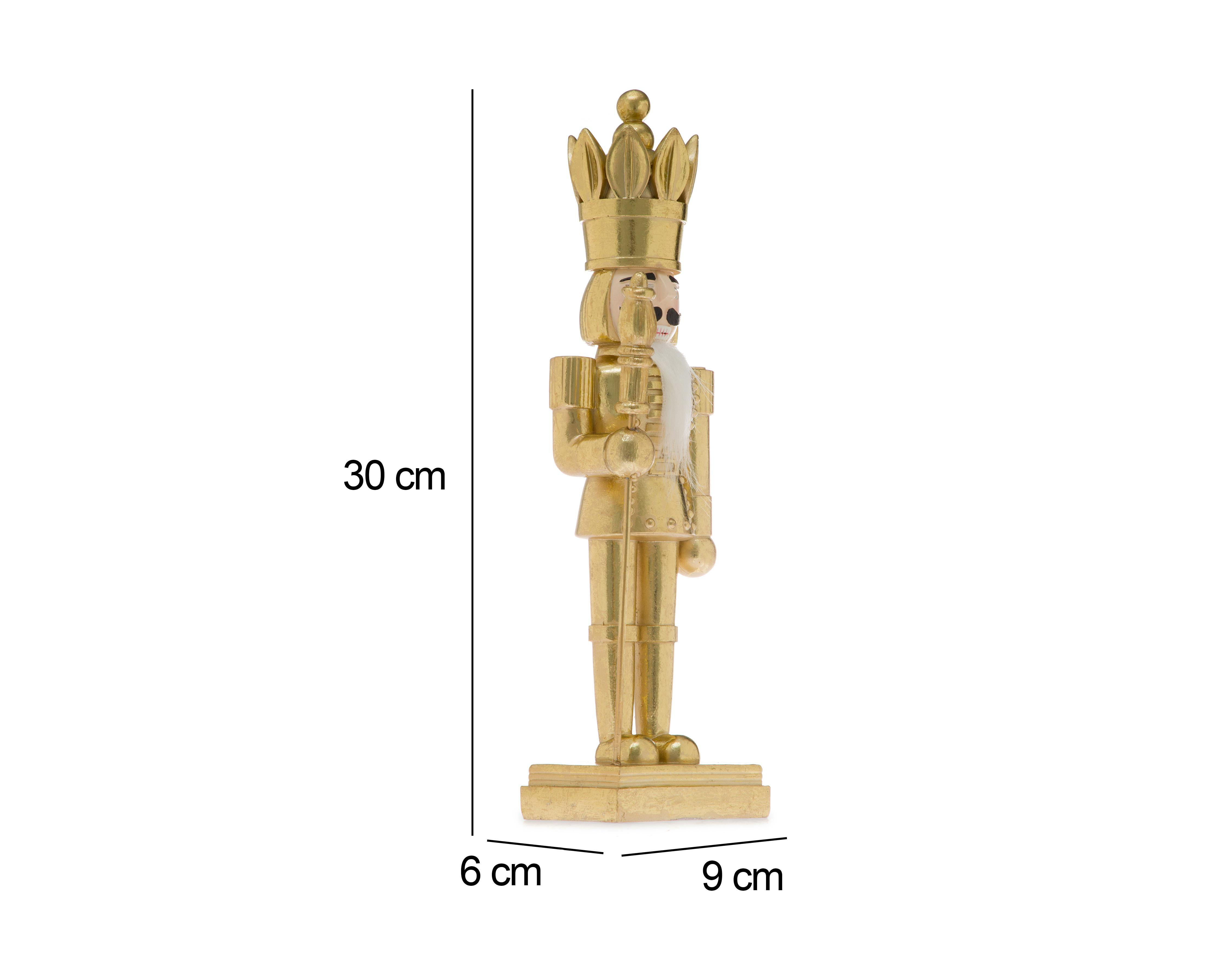 Foto 6 | Figura Decorativa Cascanueces de Navidad Gold Nutcracker de Resina