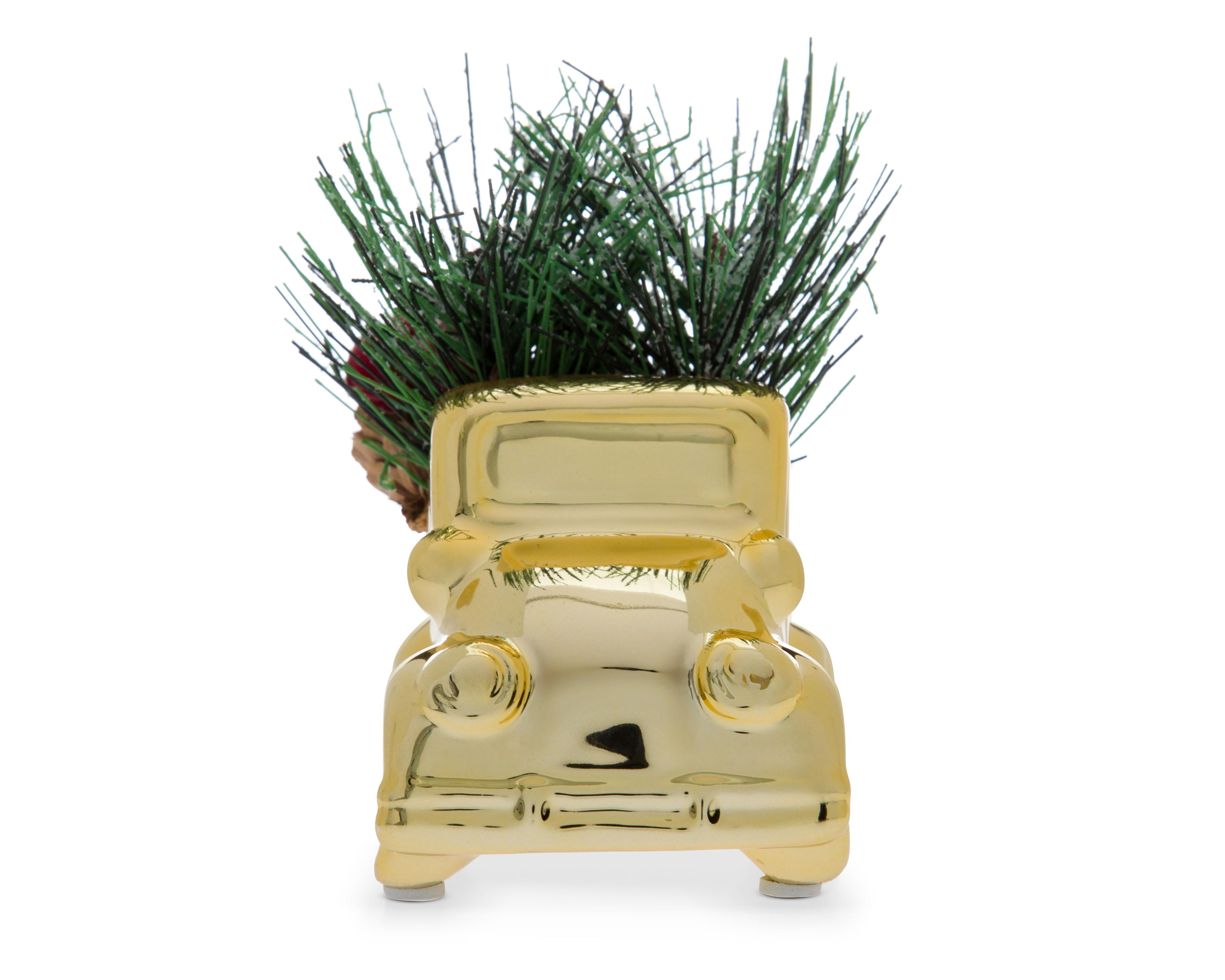 Foto 4 pulgar | Escultura de Camioneta Gold Car de Cerámica