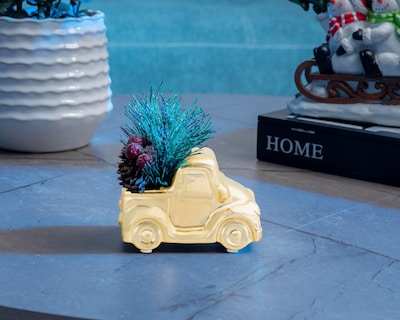 Foto 5 | Escultura de Camioneta Gold Car de Cerámica