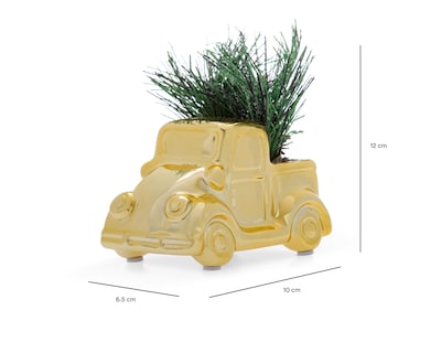 Foto 6 | Escultura de Camioneta Gold Car de Cerámica