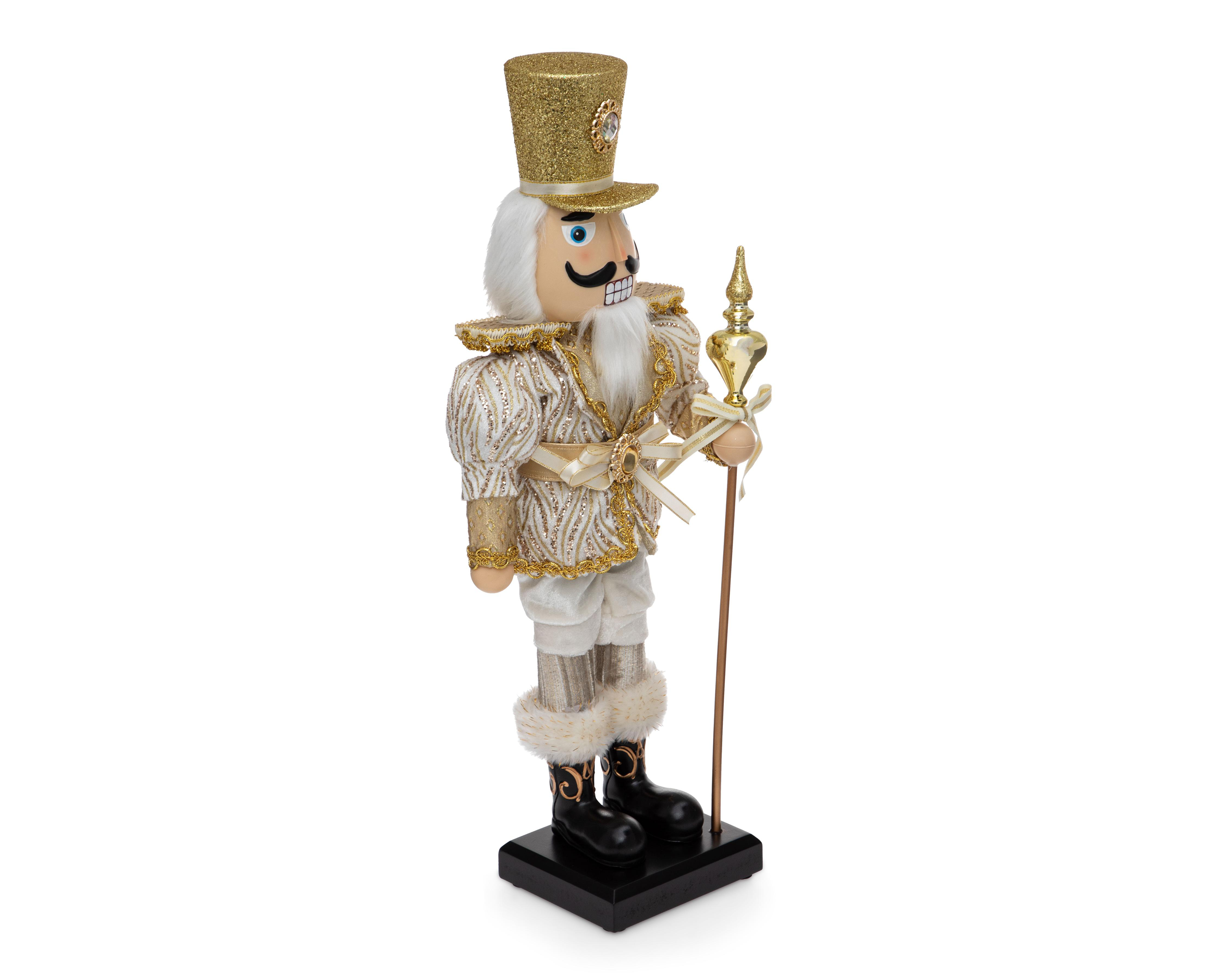 Foto 2 pulgar | Figura Decorativa Cascanueces Navideño Metalic Men de Plástico