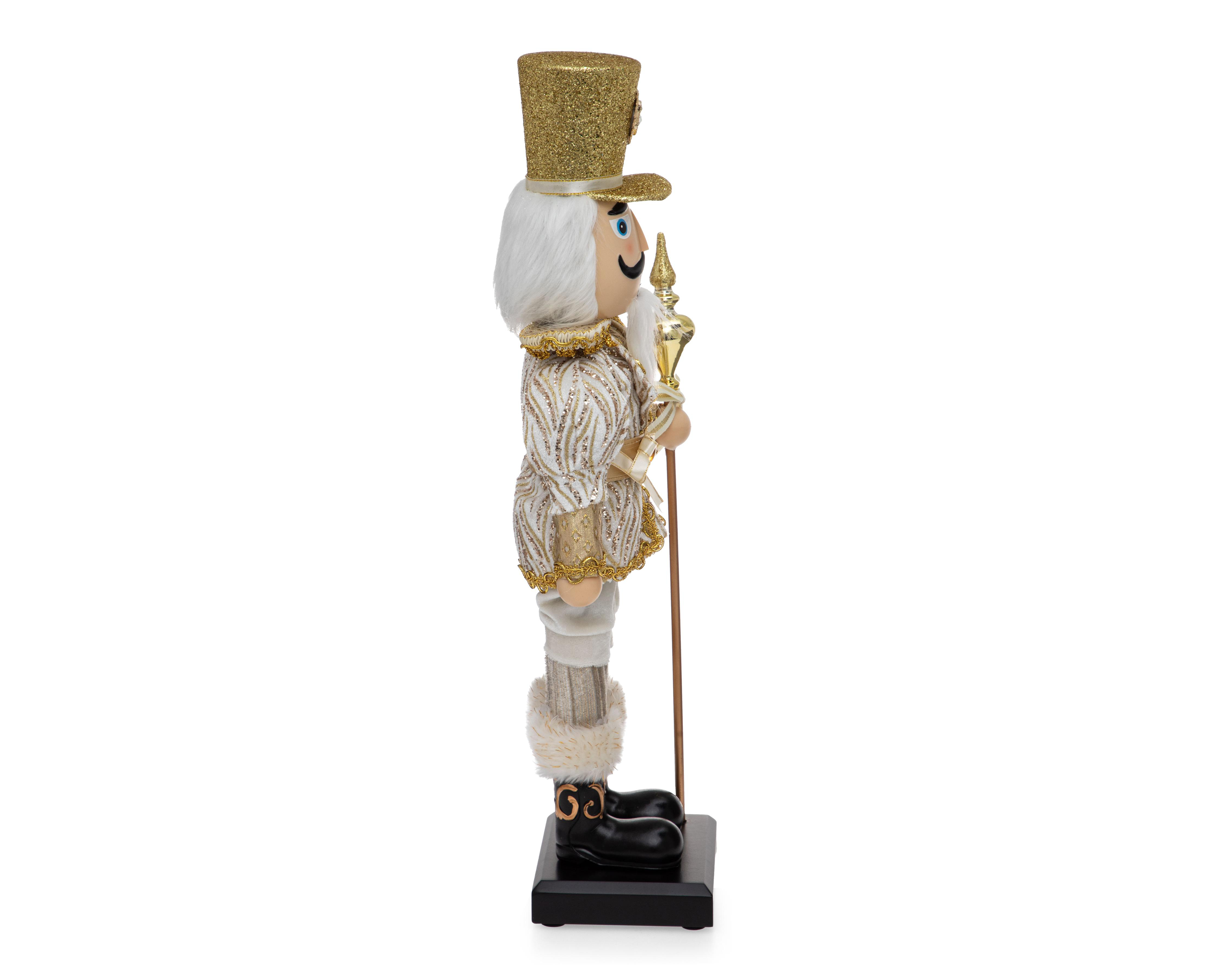 Foto 3 pulgar | Figura Decorativa Cascanueces Navideño Metalic Men de Plástico
