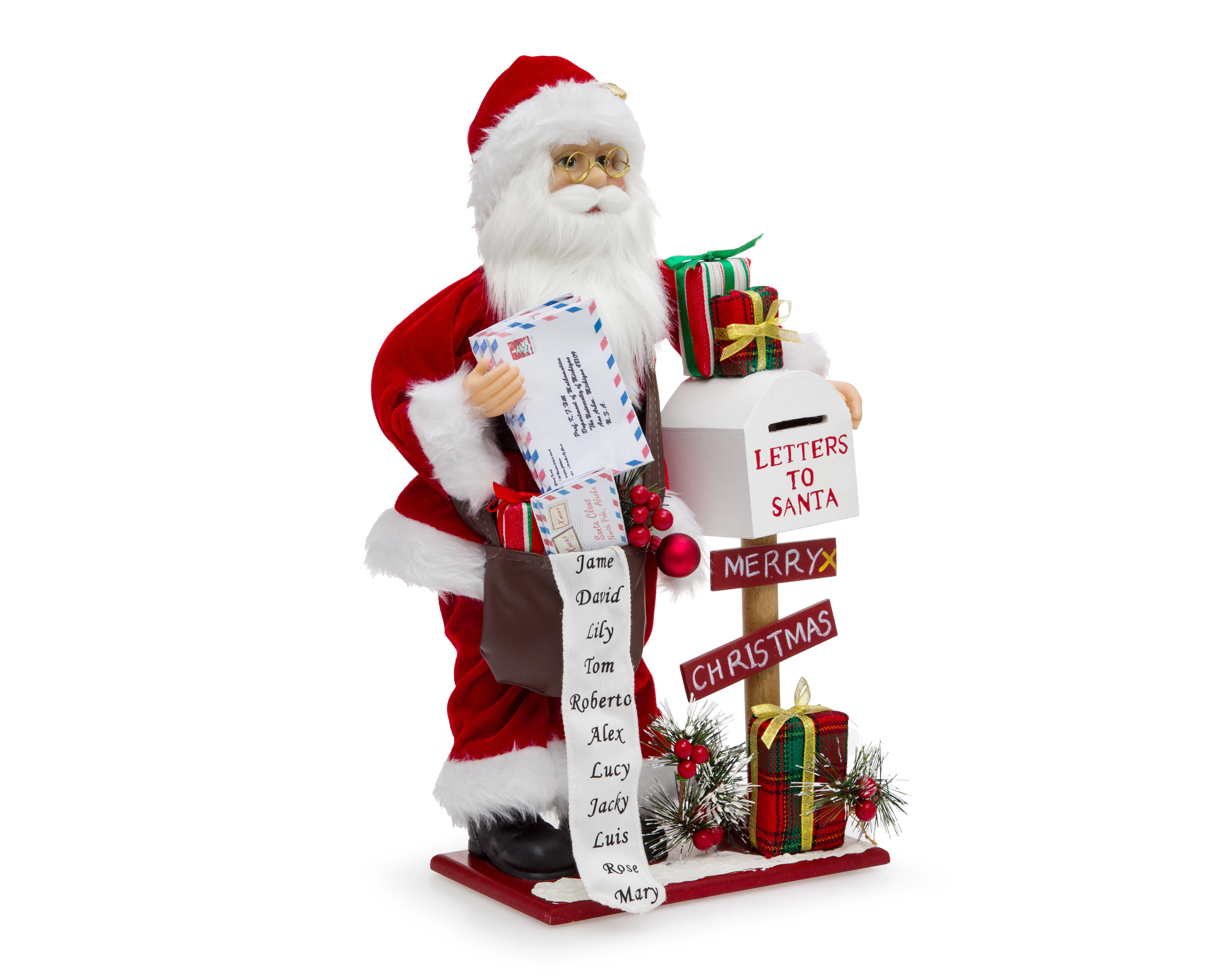 Foto 1 | Figura de Papá Noel de Navidad Letters to Santa de Plástico