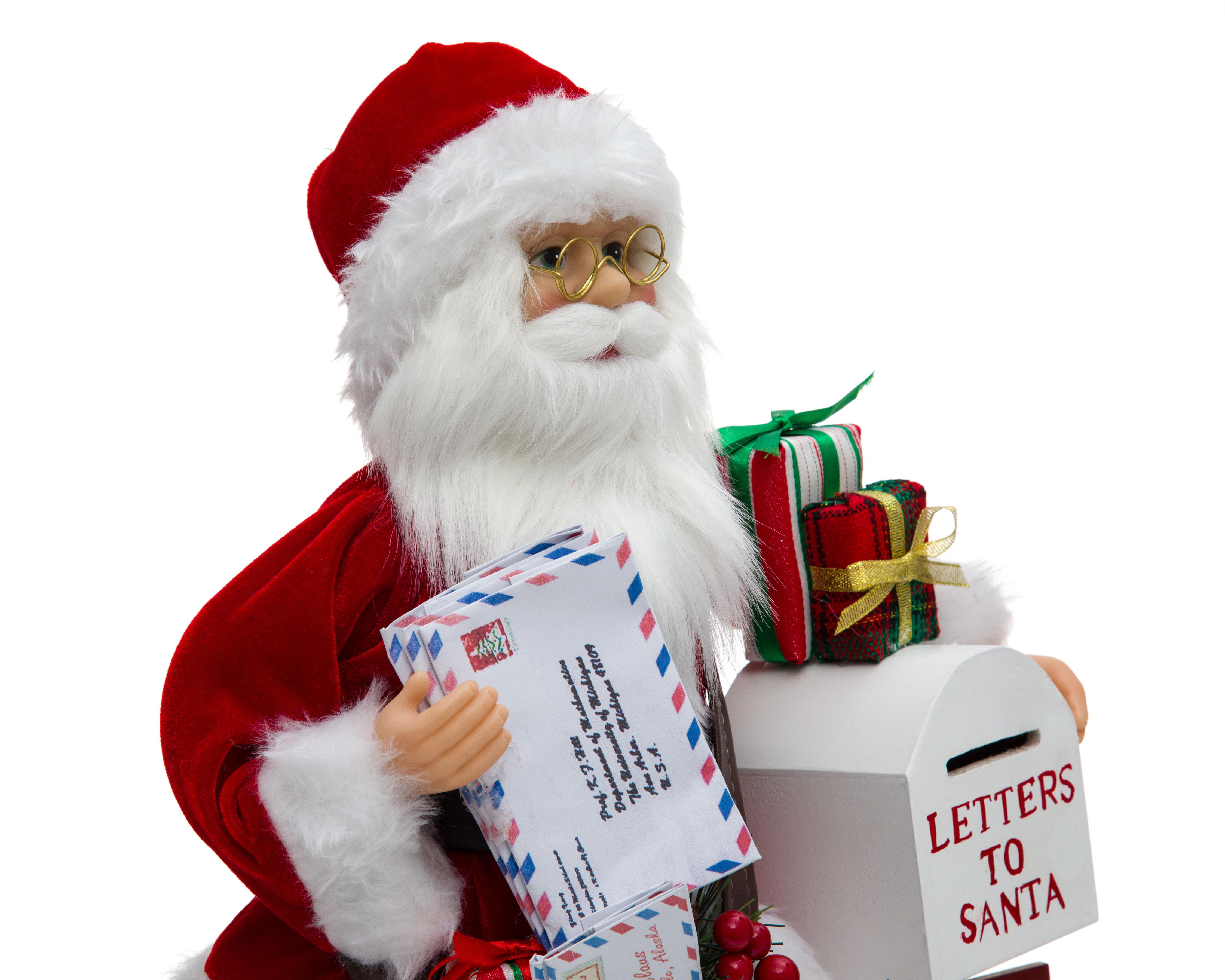 Foto 5 pulgar | Figura de Papá Noel de Navidad Letters to Santa de Plástico