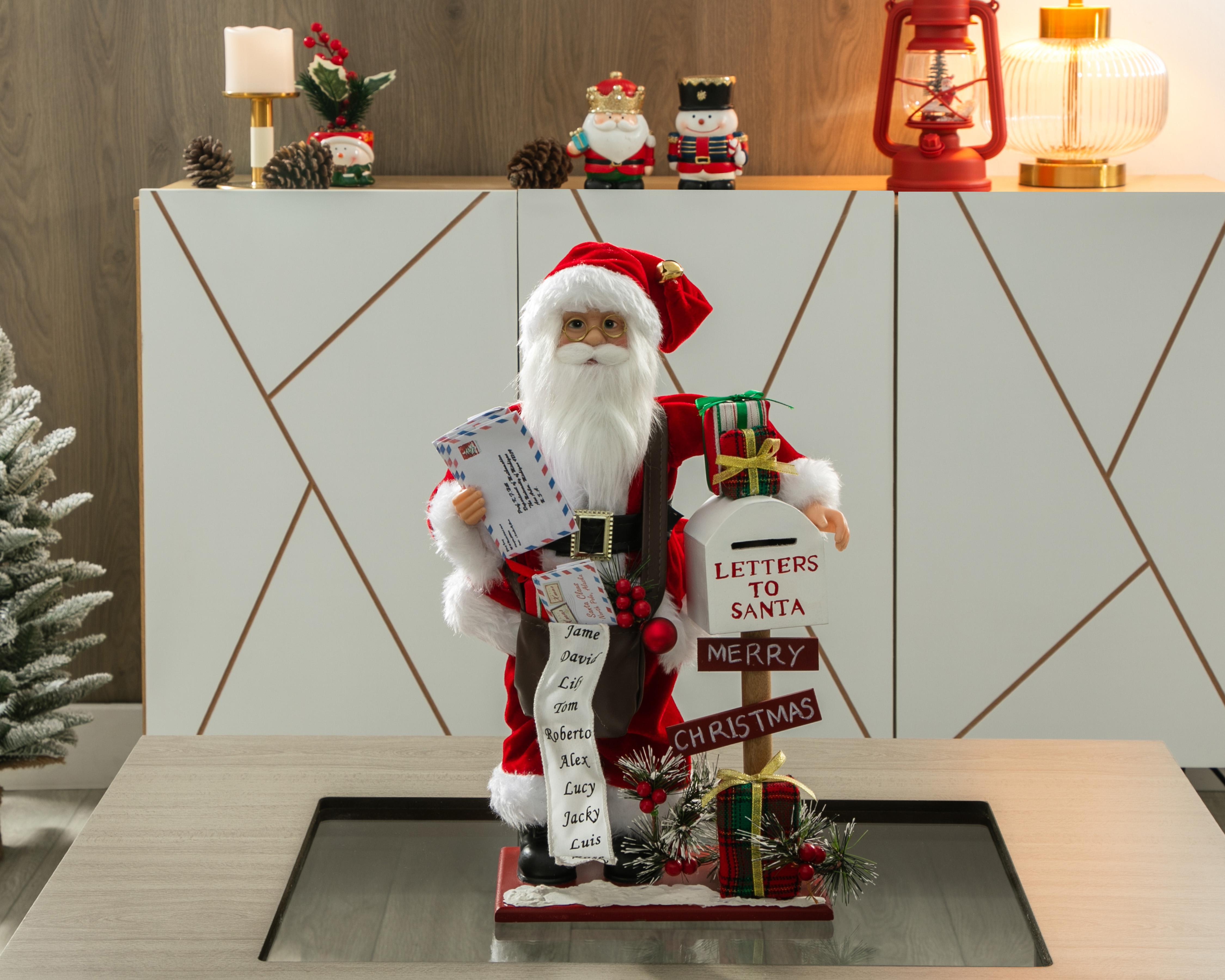 Foto 5 | Figura de Papá Noel de Navidad Letters to Santa de Plástico