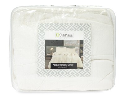 Foto 4 | Edredón Matrimonial Starhaus Ivy Beige 3 Piezas