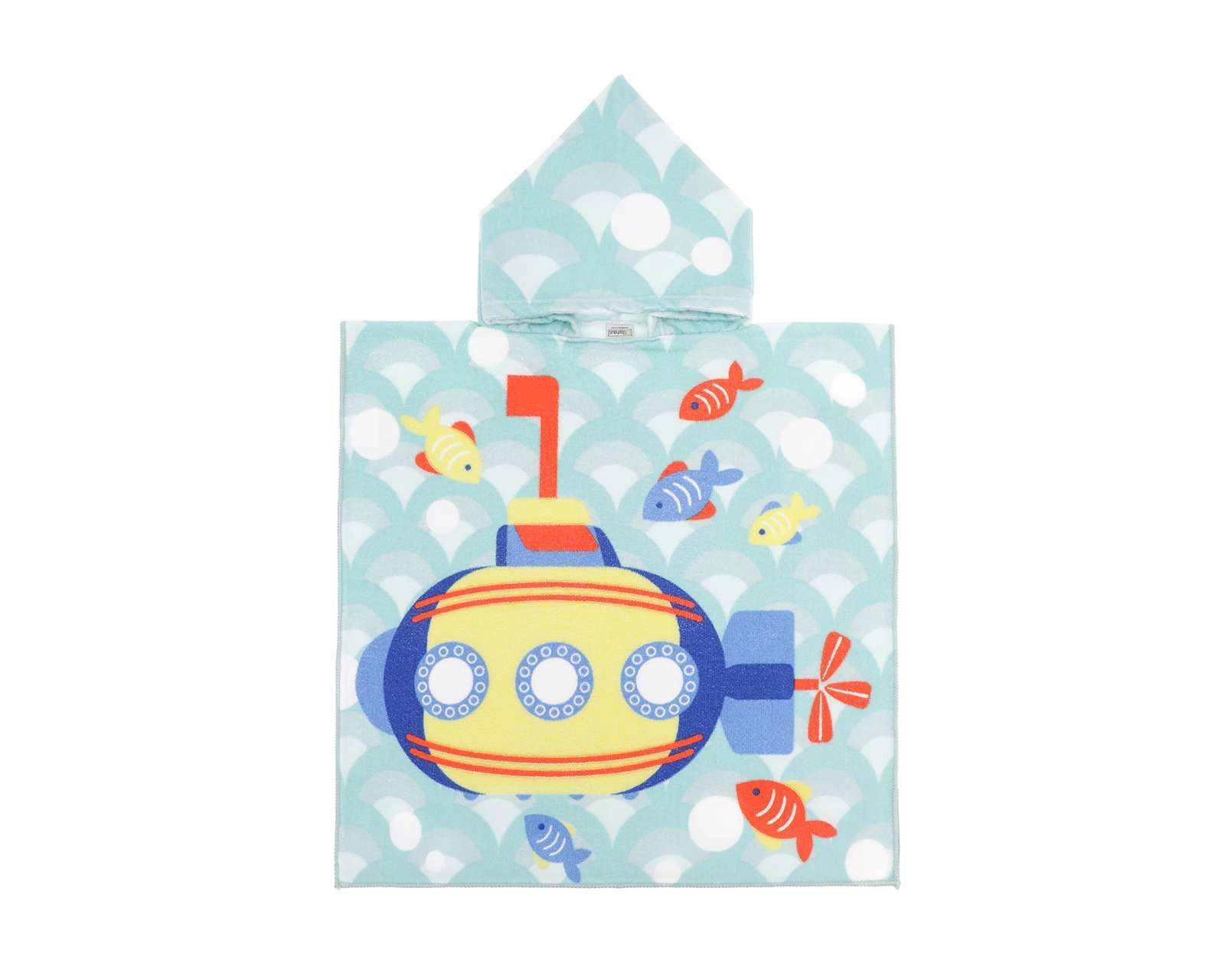 Toalla Infantil Pececitos Curiosos Azul $49