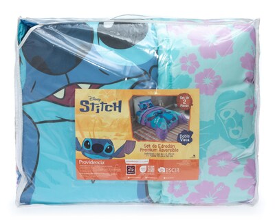 Foto 4 | Edredón Individual con Funda para Almohada Providencia Stitch Estampado 2 Piezas