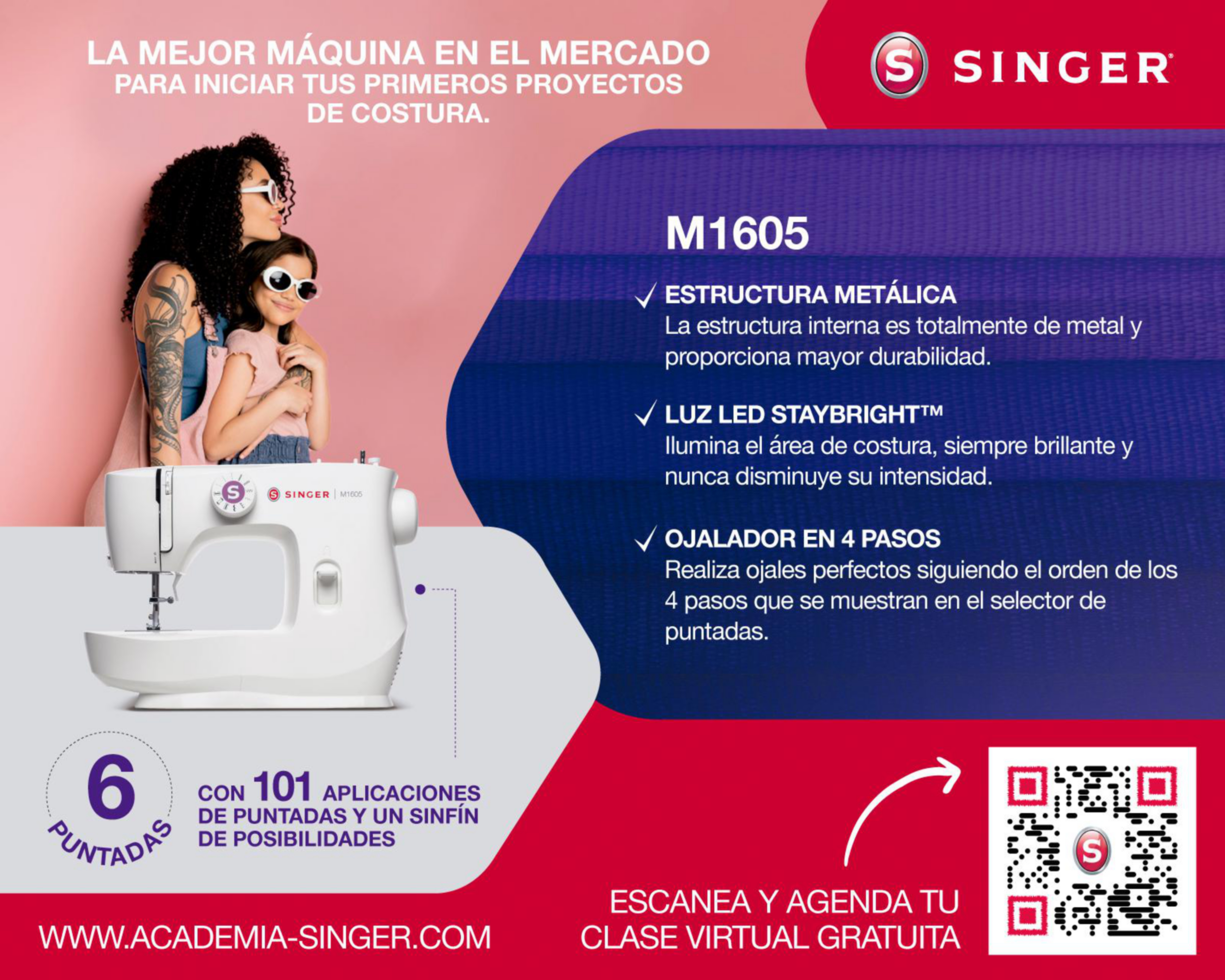 Foto 6 | Máquina de Coser Singer M1605