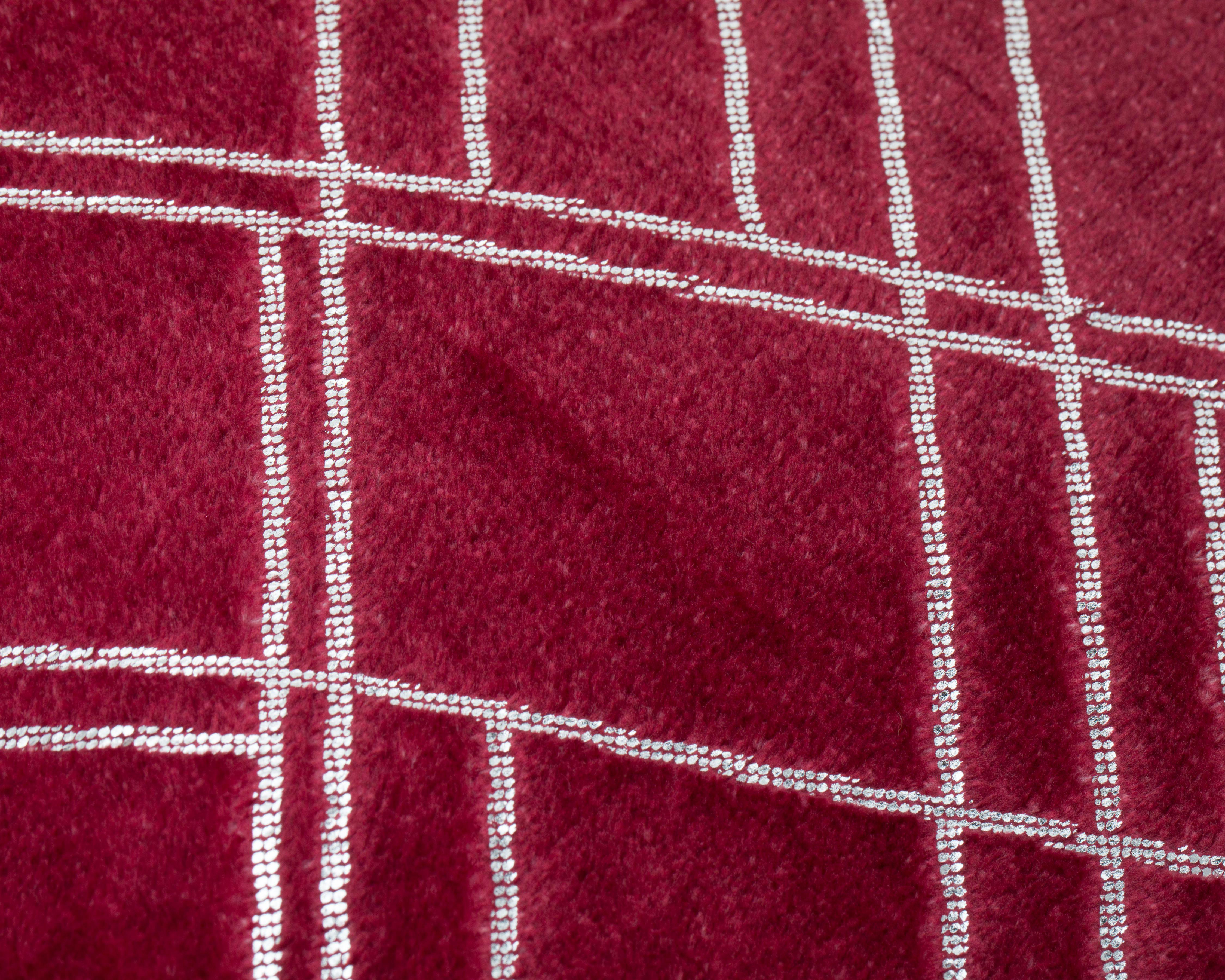 Foto 3 | Frazada Individual Starhaus Silver Red Lines 110 x 160 cm