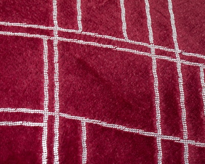 Foto 3 | Frazada Individual Starhaus Silver Red Lines 110 x 160 cm
