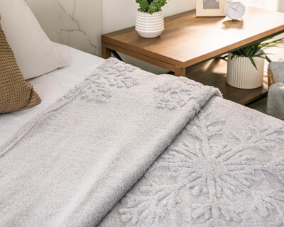 Foto 1 | Frazada Starhaus Snow Flakes Gris