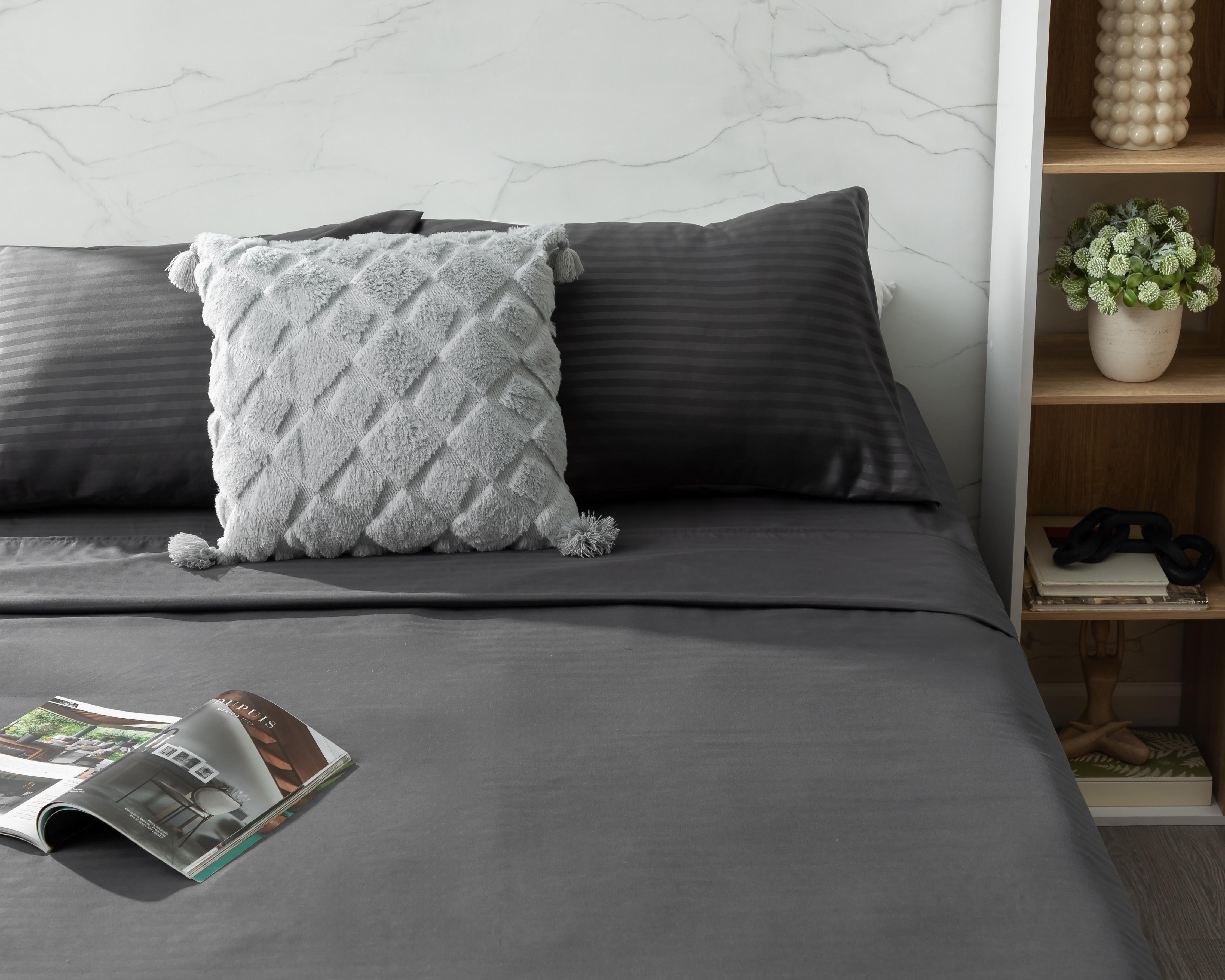 Foto 1 | Sábana Matrimonial con Fundas para Almohada Starhaus Raúl Gris 4 Piezas