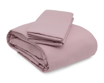 Foto 2 | Sábana Matrimonial con Fundas para Almohada Starhaus Lunares Rosa 4 Piezas