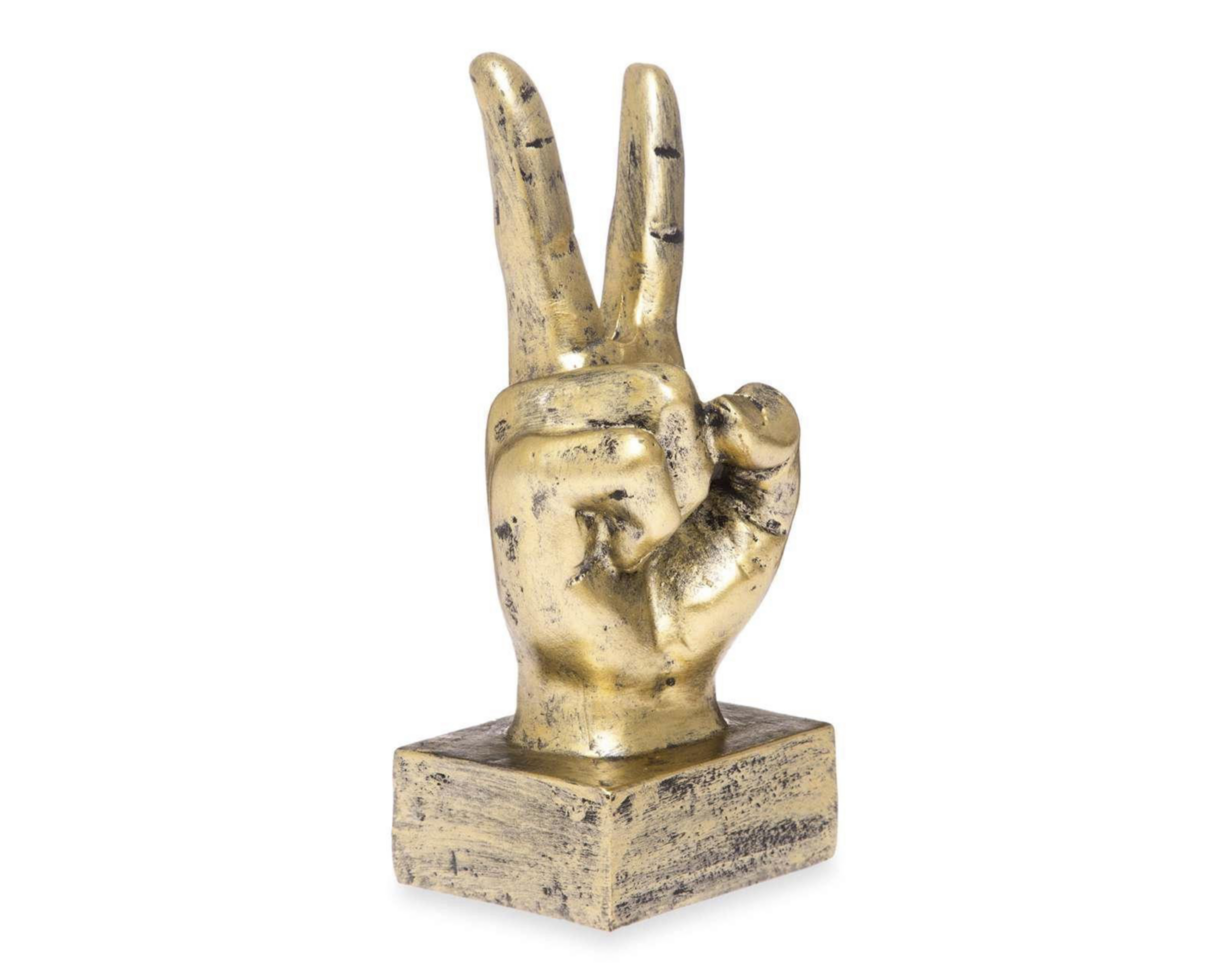 Foto 2 pulgar | Escultura Mano Love and Peace