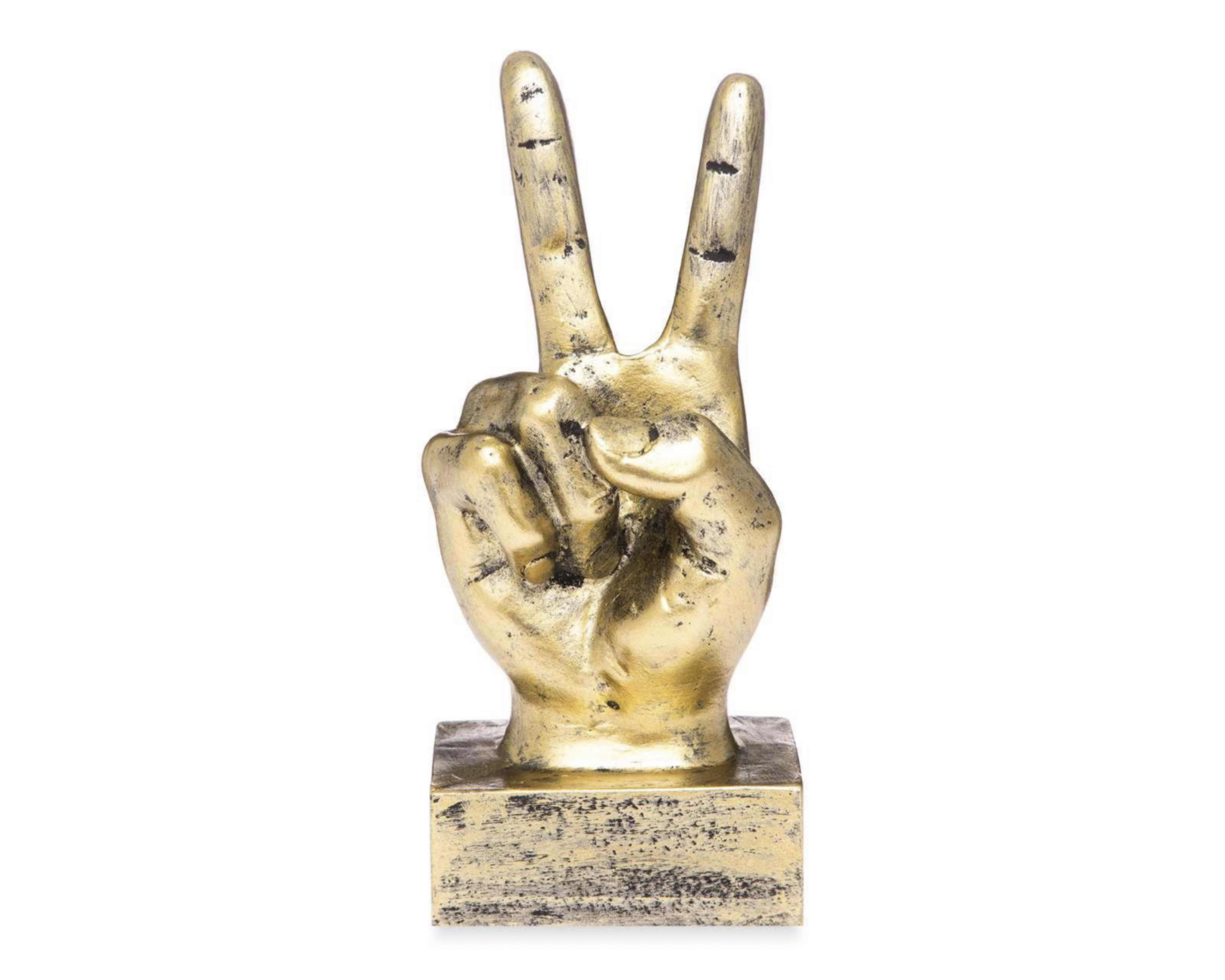 Foto 3 pulgar | Escultura Mano Love and Peace