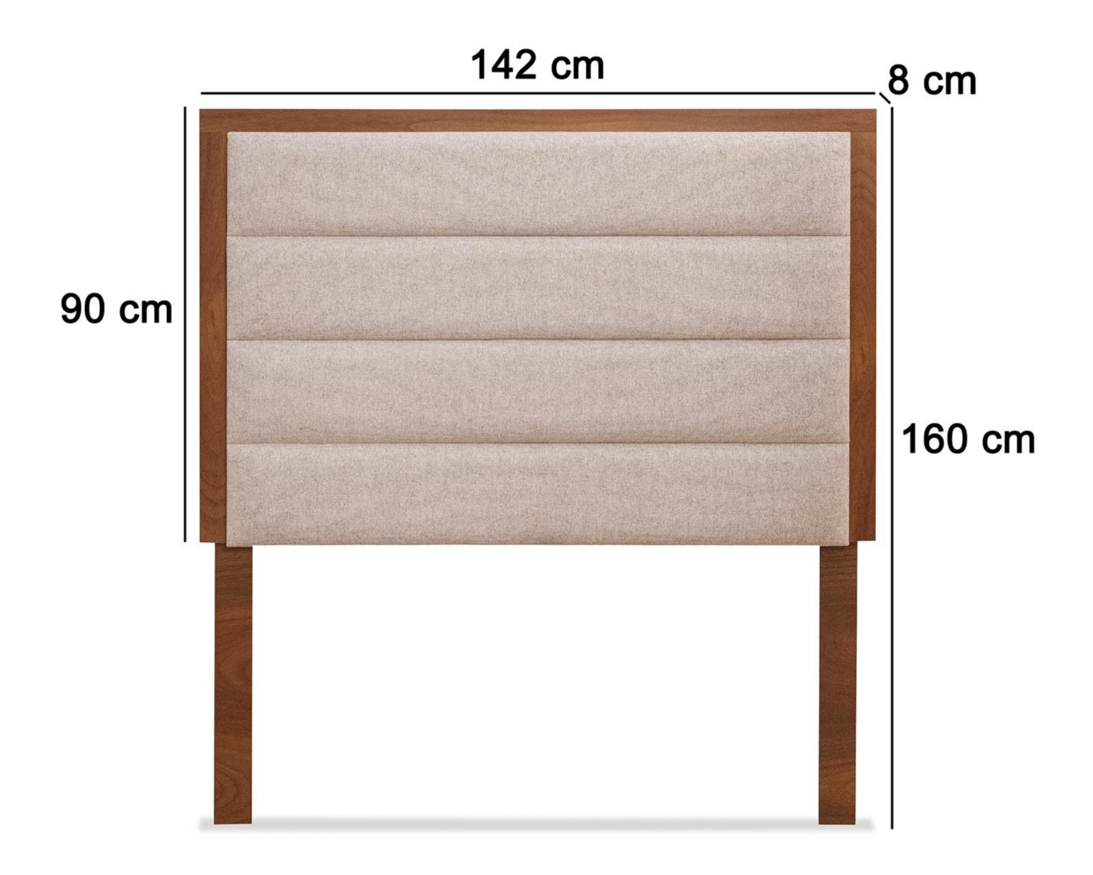 Foto 6 pulgar | Cabecera Coral Matrimonial Beige