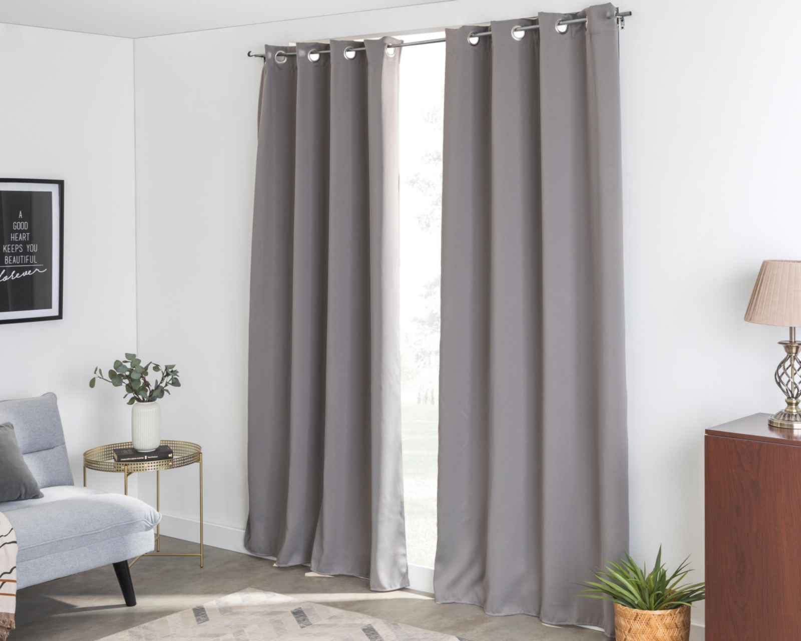 Foto 2 pulgar | Cortinas Black Out 280 x 225 cm Plata