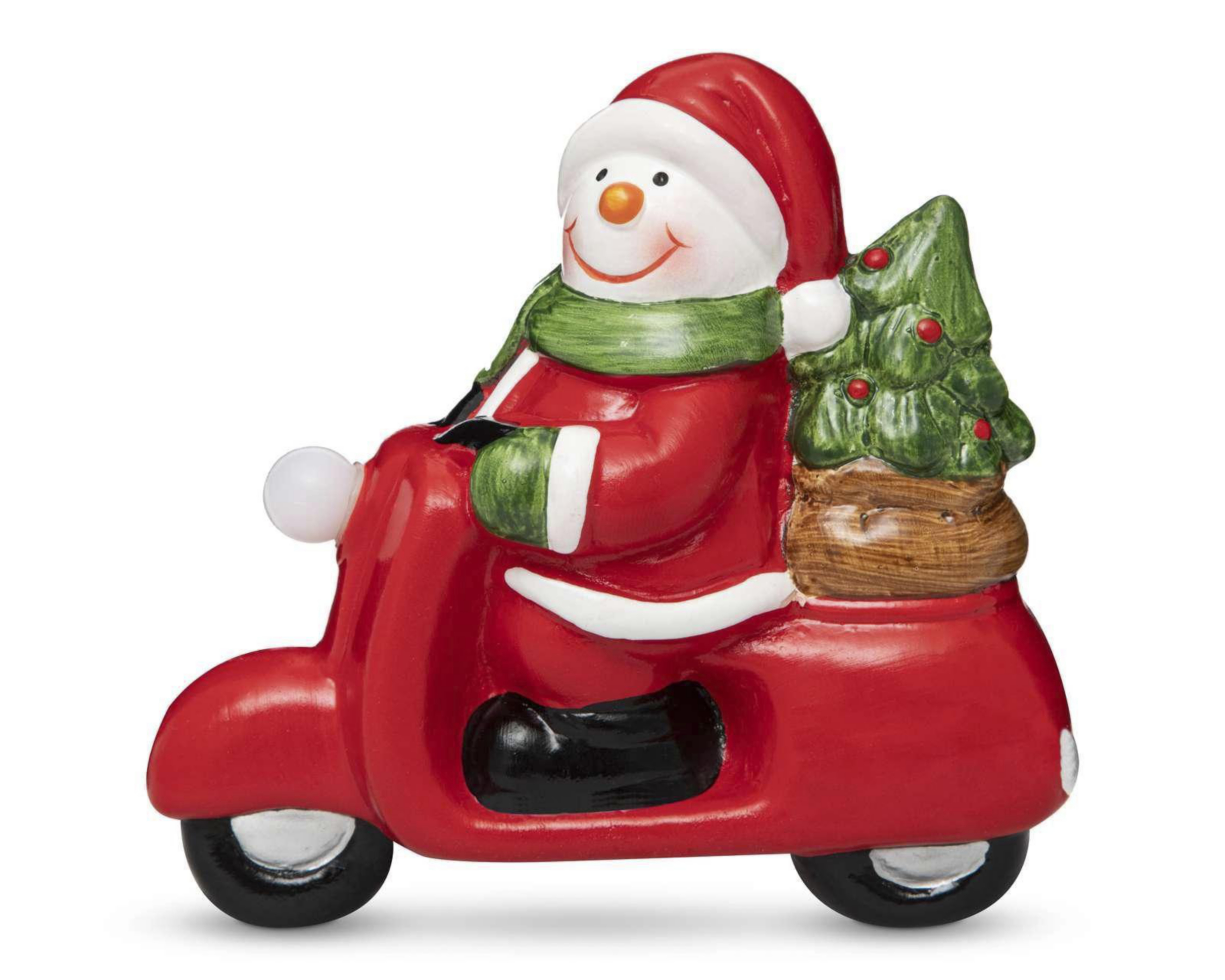 Foto 2 pulgar | Figura Decorativa Moto Snowman 1 Pieza