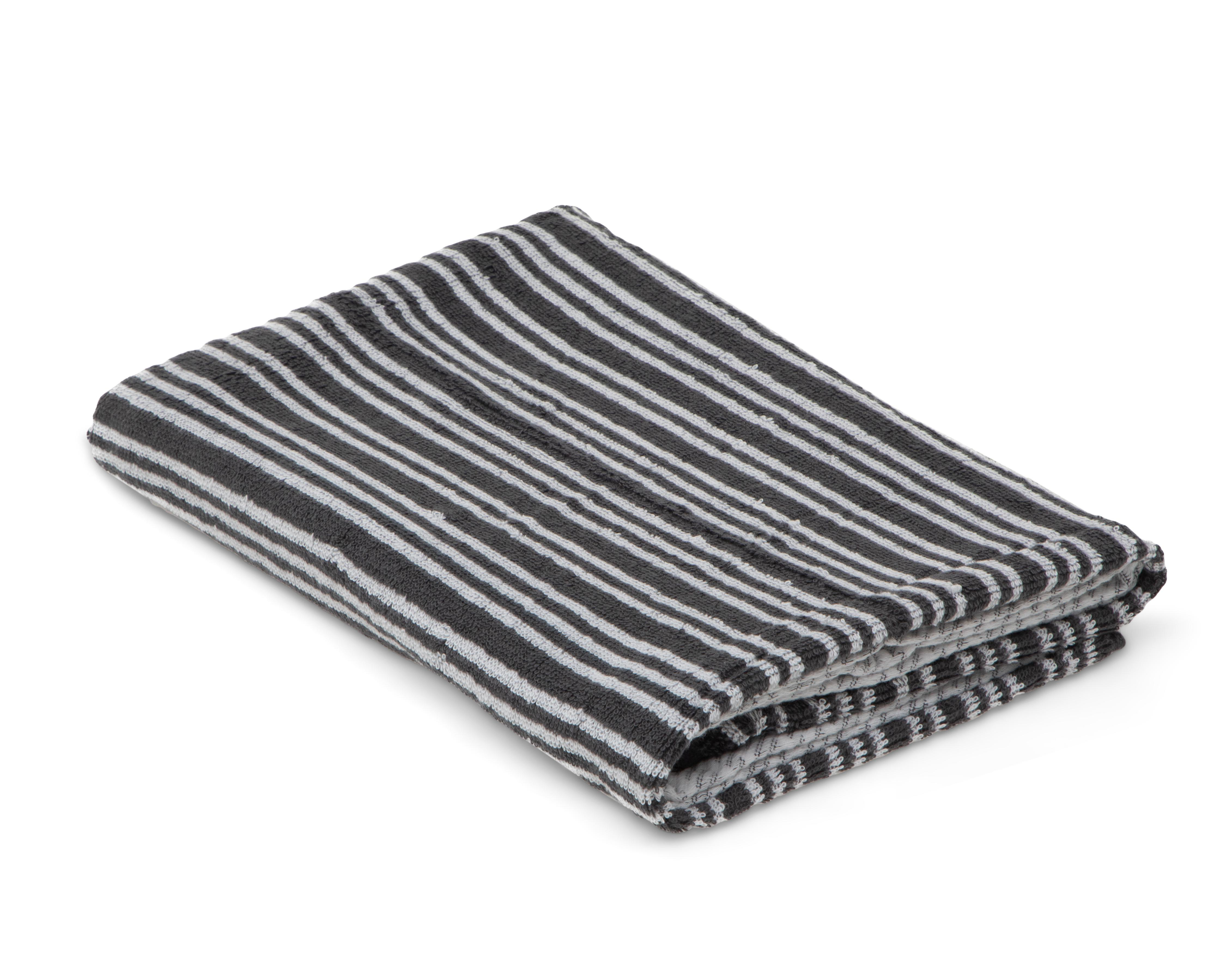 Toalla de Medio Baño Narin Negro-Blanco