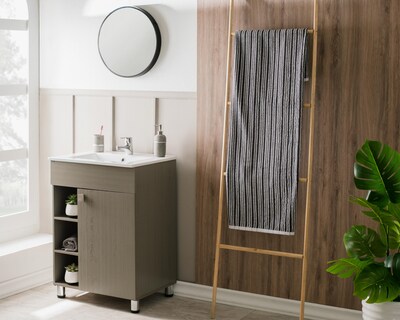 Foto 4 | Toalla de Medio Baño Narin Negro-Blanco