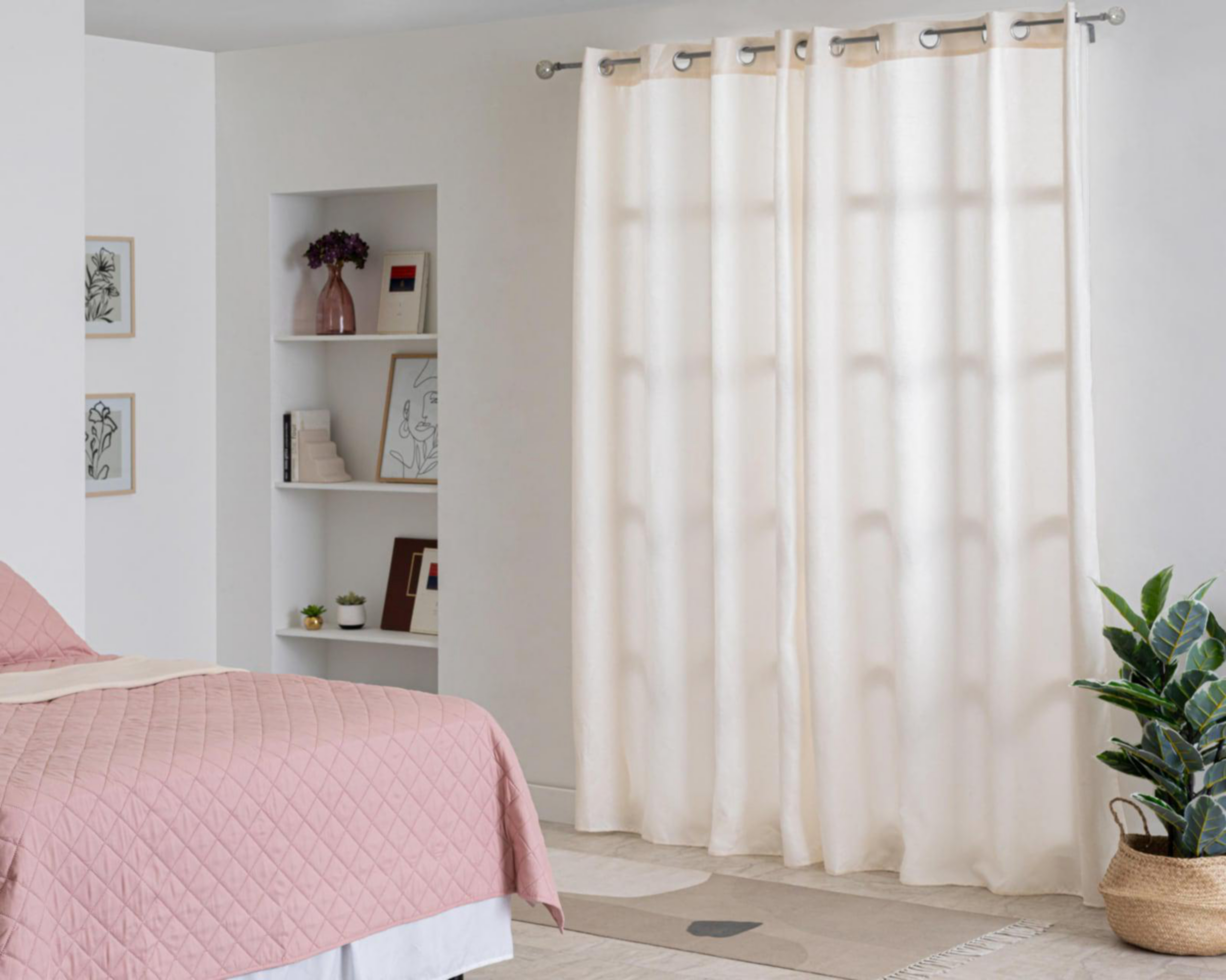 Foto 2 pulgar | Cortinas Blackout Luisa 140 x 225 cm Marfil