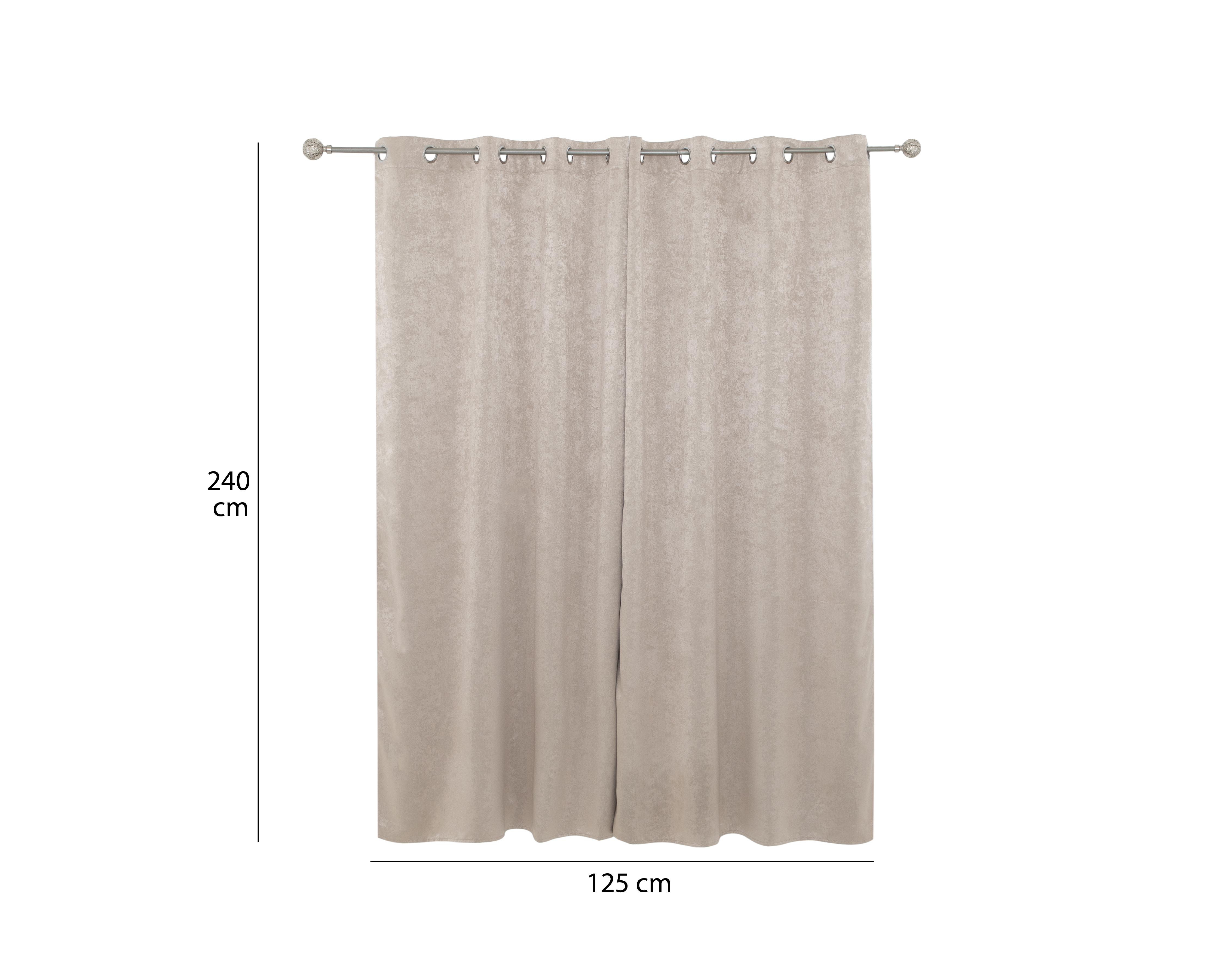 Foto 6 pulgar | Cortina Blackout Isabela 140 x 225 cm Taupe