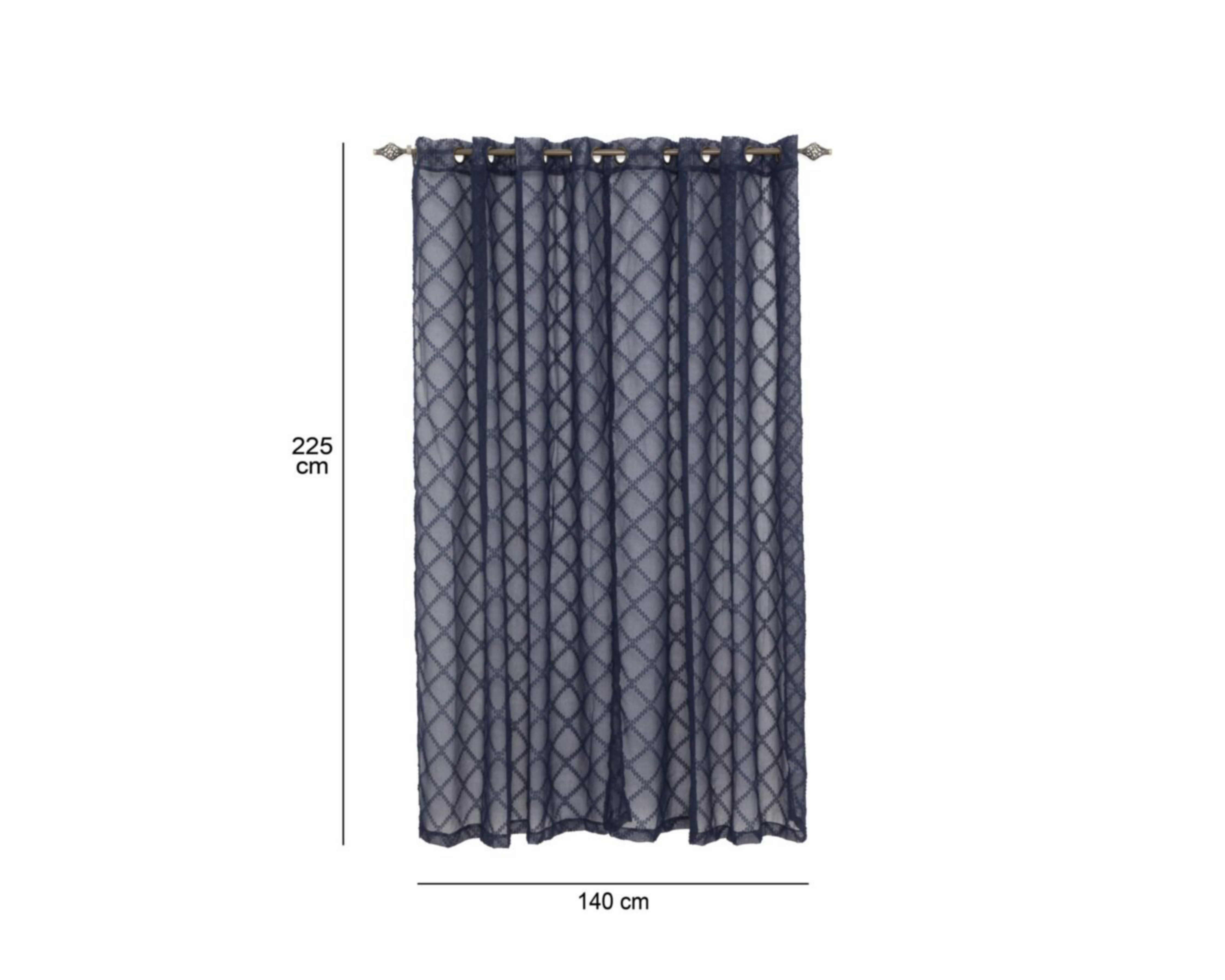 Foto 6 pulgar | Cortinas Joel 140 x 225 cm Azul