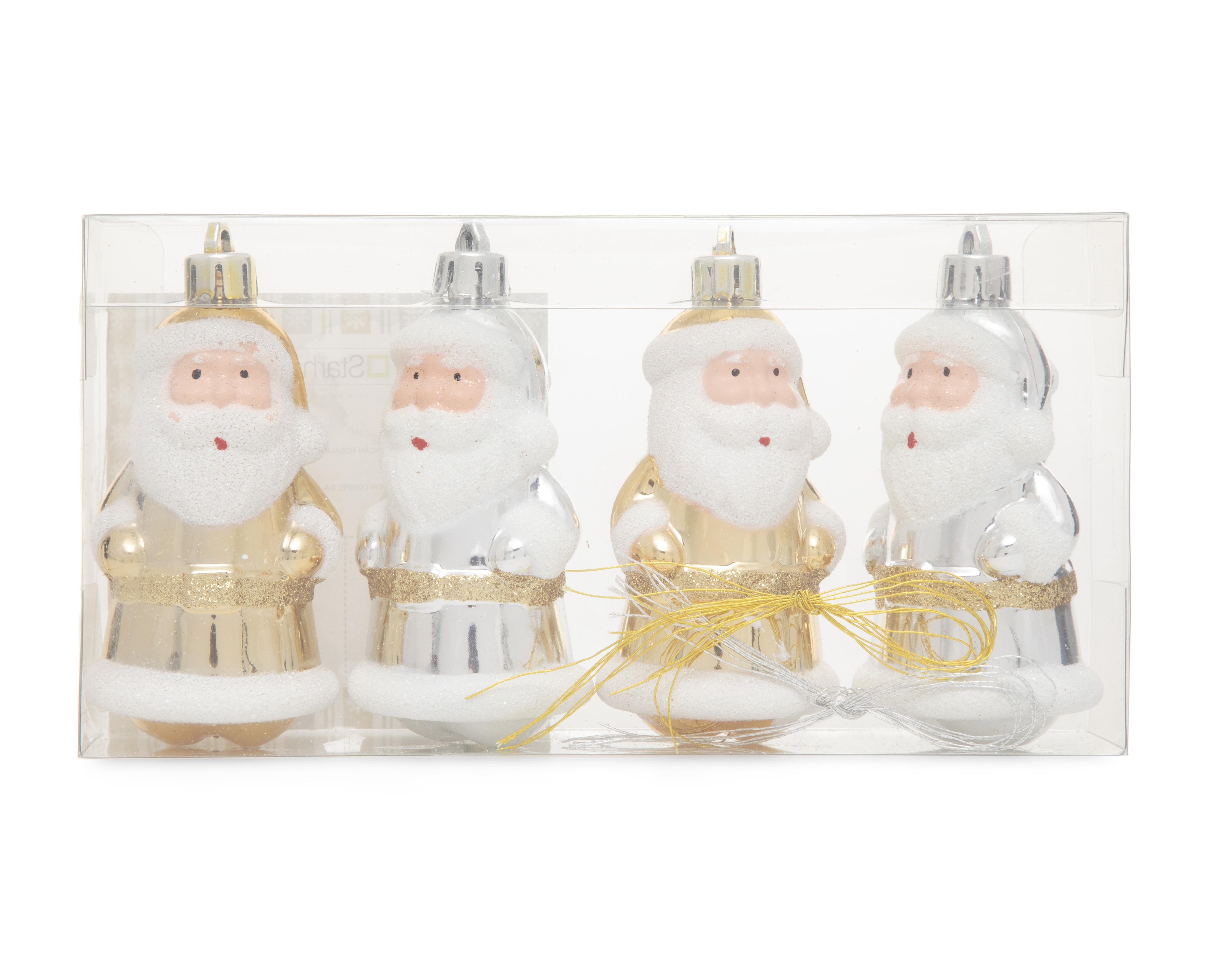Foto 4 pulgar | Esferas Navideñas Santitas 4 Piezas
