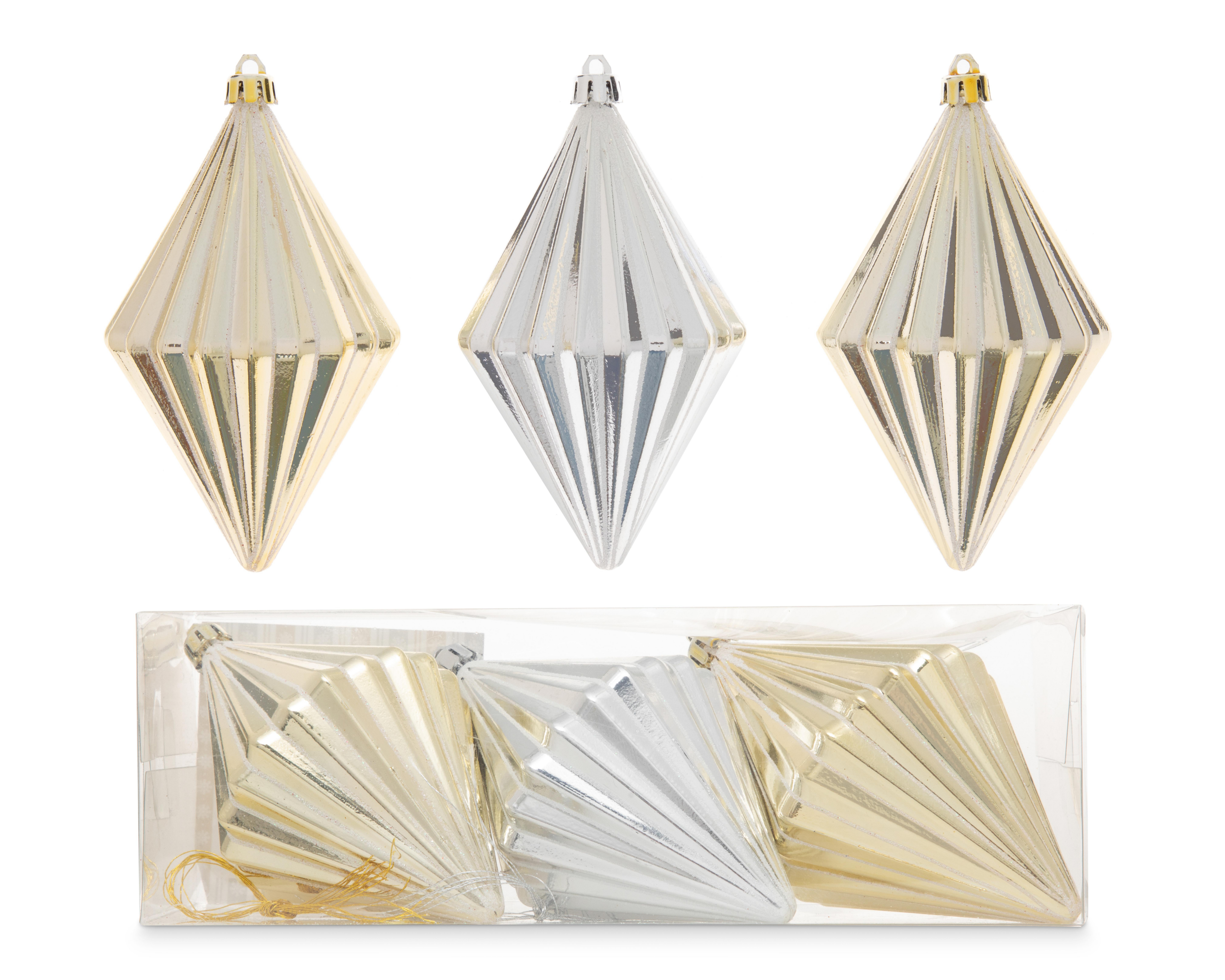 Esferas Navideñas Finials 3 Piezas $29