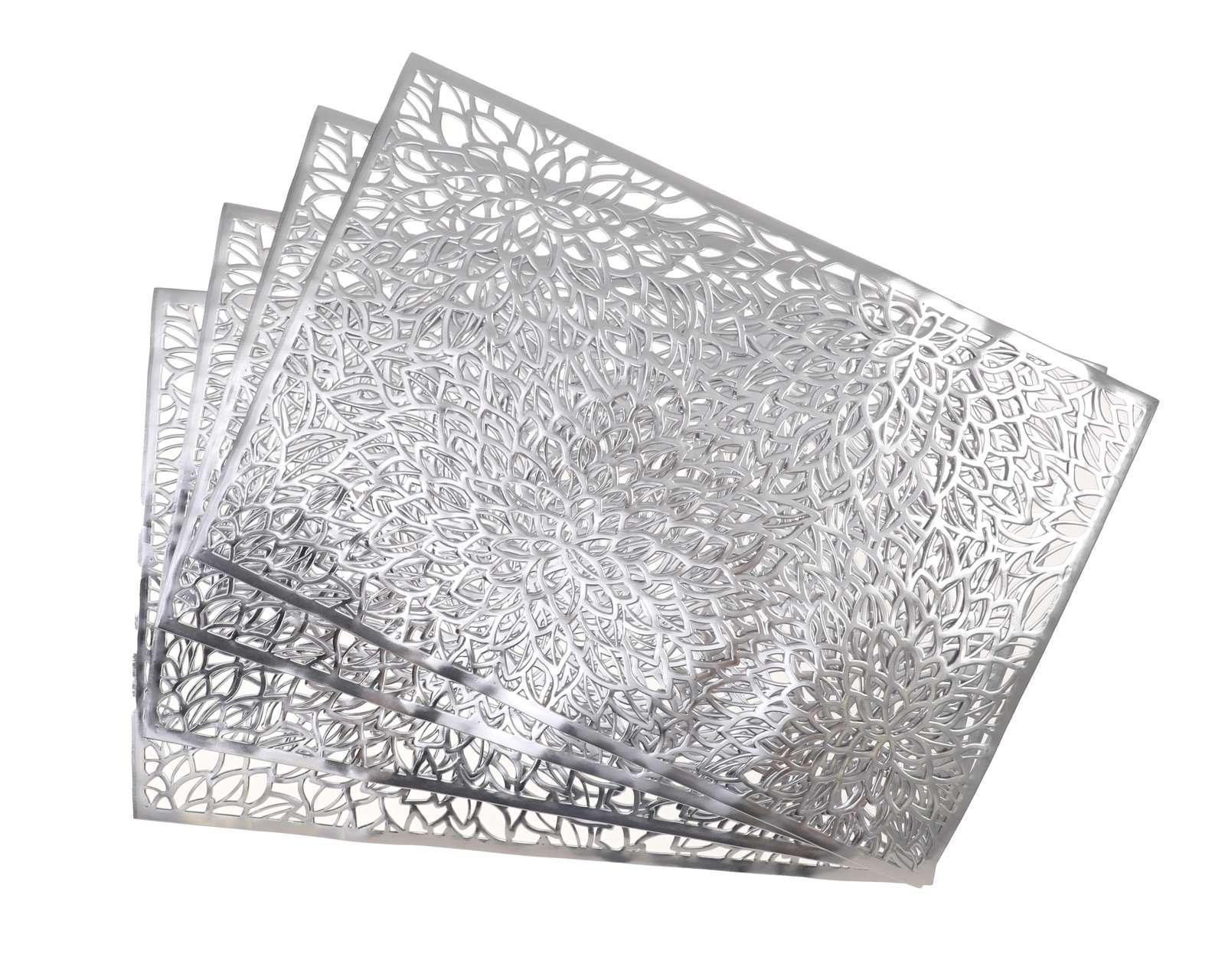Foto 2 | Manteles Individuales Silver (4 Piezas)