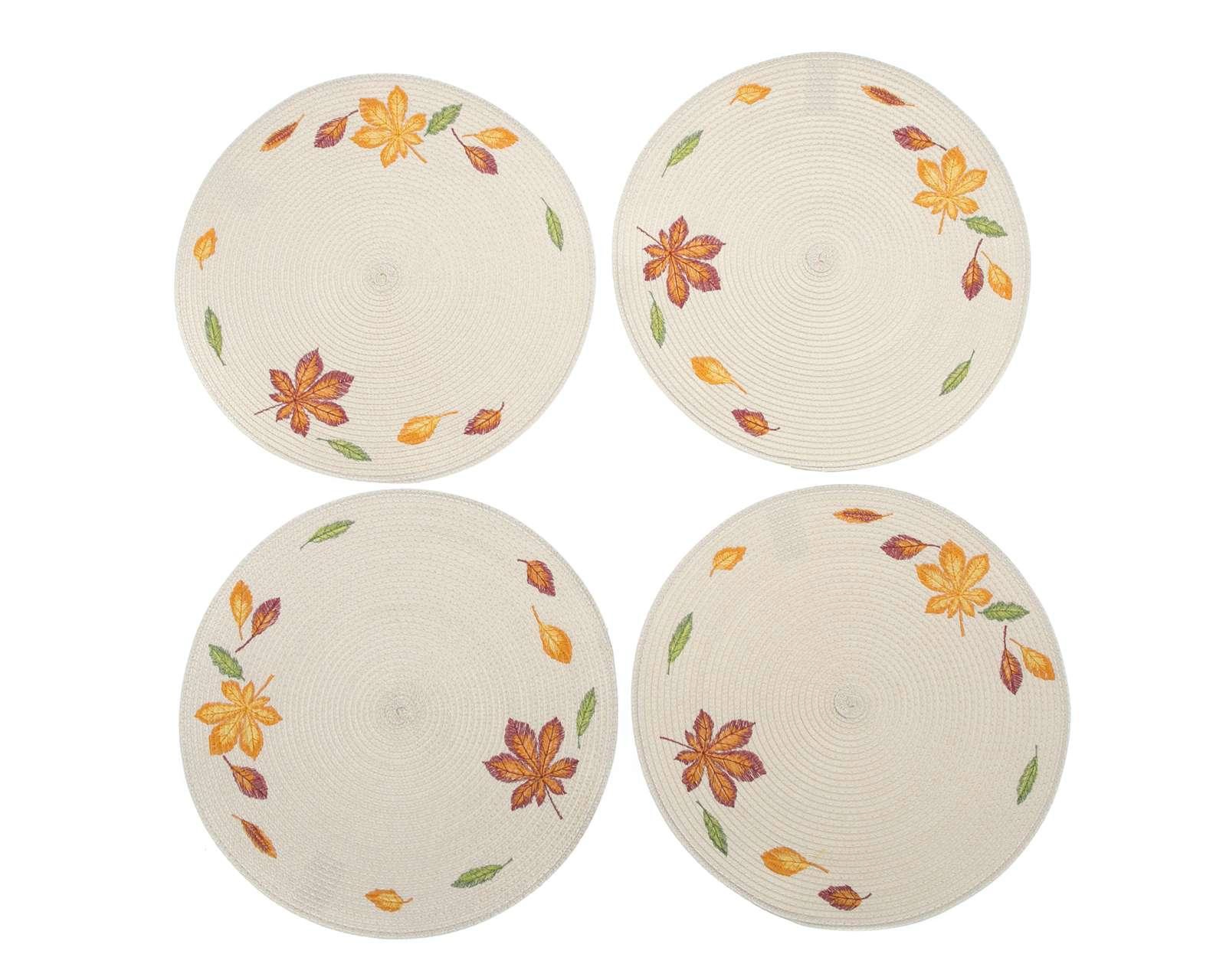 Foto 3 pulgar | Mantel Individual Flora Beige 38 cm 4 Piezas
