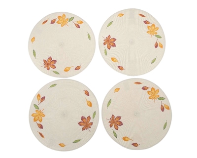 Foto 2 | Mantel Individual Flora Beige 38 cm 4 Piezas