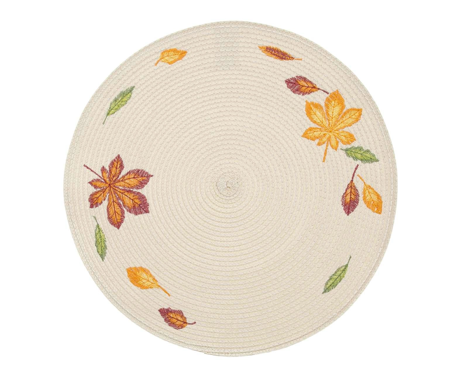 Foto 4 pulgar | Mantel Individual Flora Beige 38 cm 4 Piezas